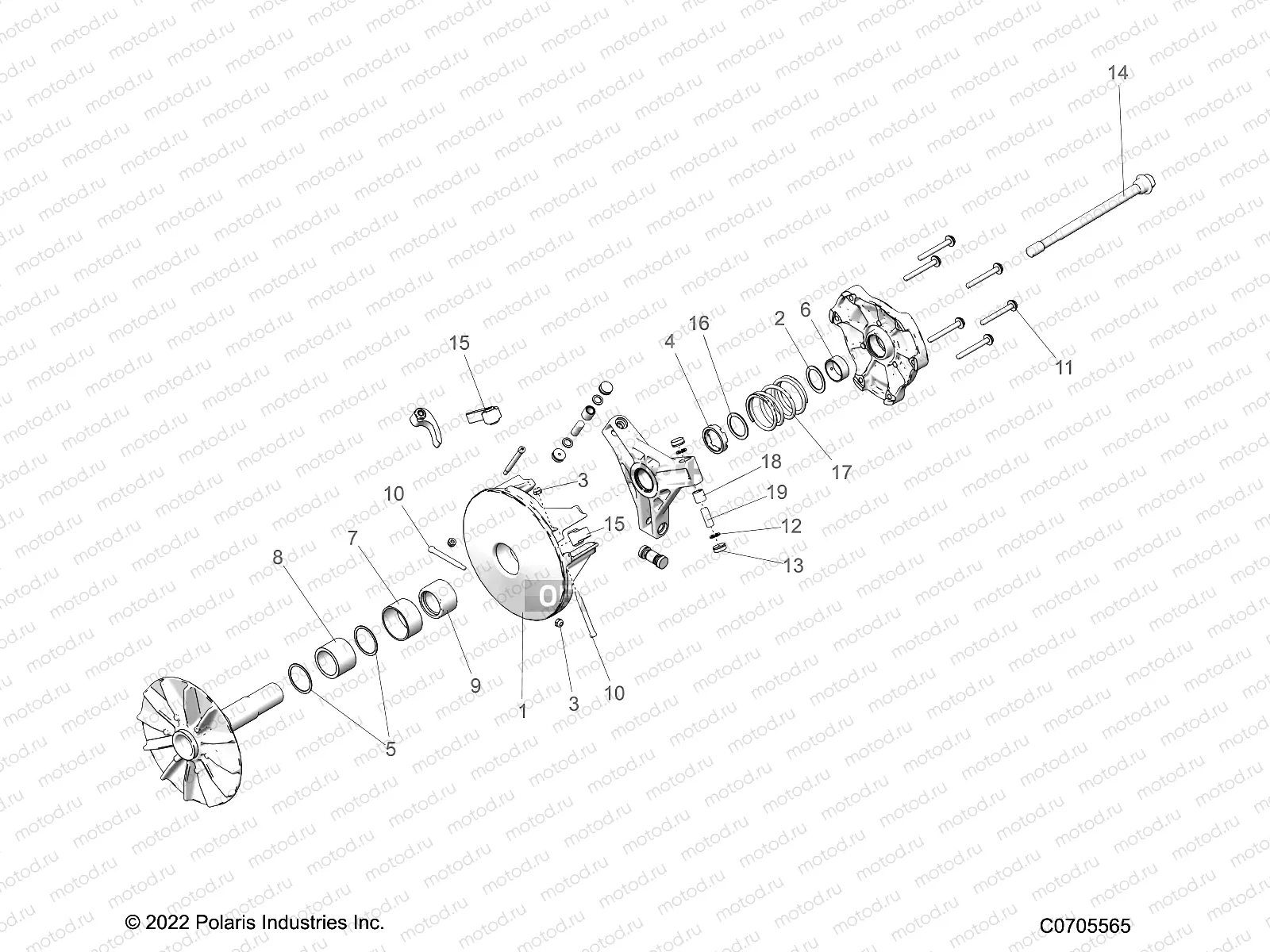 DRIVE TRAIN | DRIVE TRAIN, PRIMARY CLUTCH - G23GXE99A/99B (C0705565)