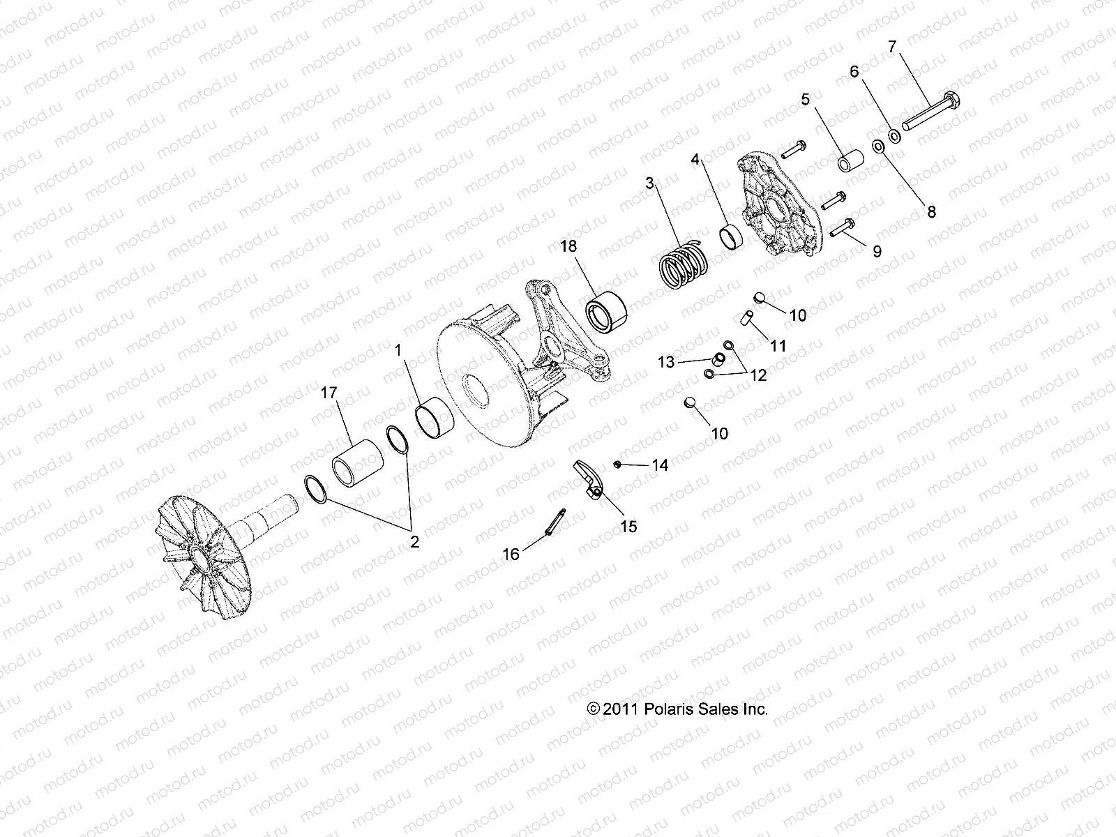 DRIVE TRAIN | DRIVE TRAIN, PRIMARY CLUTCH - L15U2NAGFA/MA (49LEVCLUTCHDRV15M)