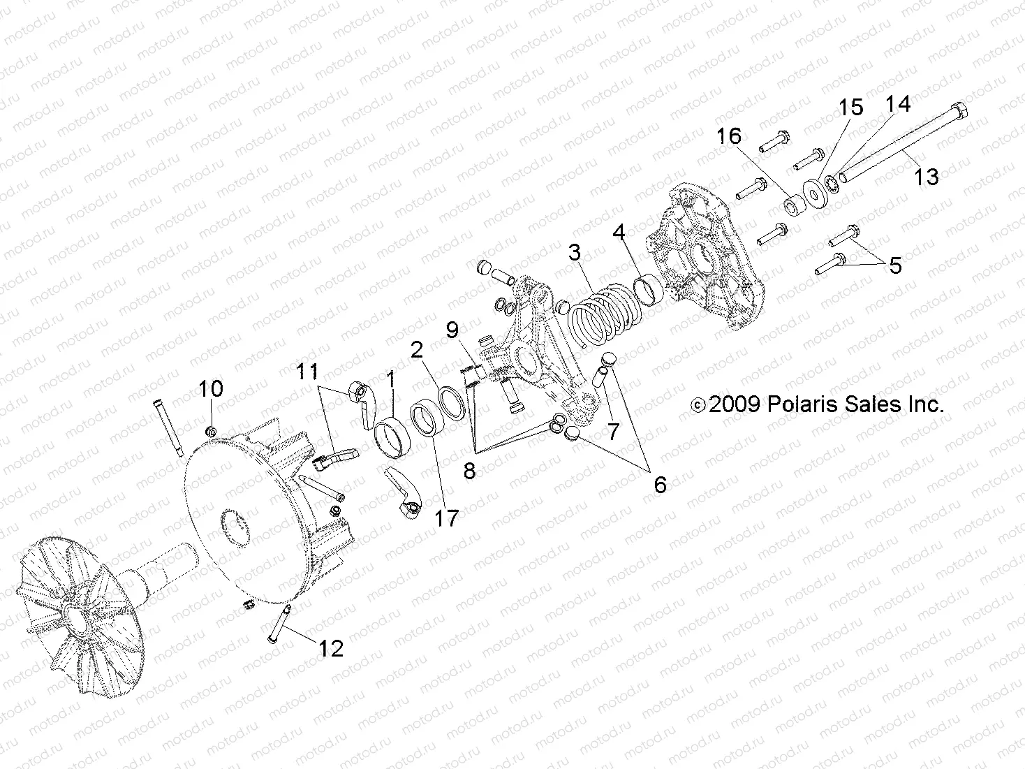 DRIVE TRAIN | DRIVE TRAIN, PRIMARY CLUTCH - R14RH45AA (49RGRCLUTCHDRV10450)