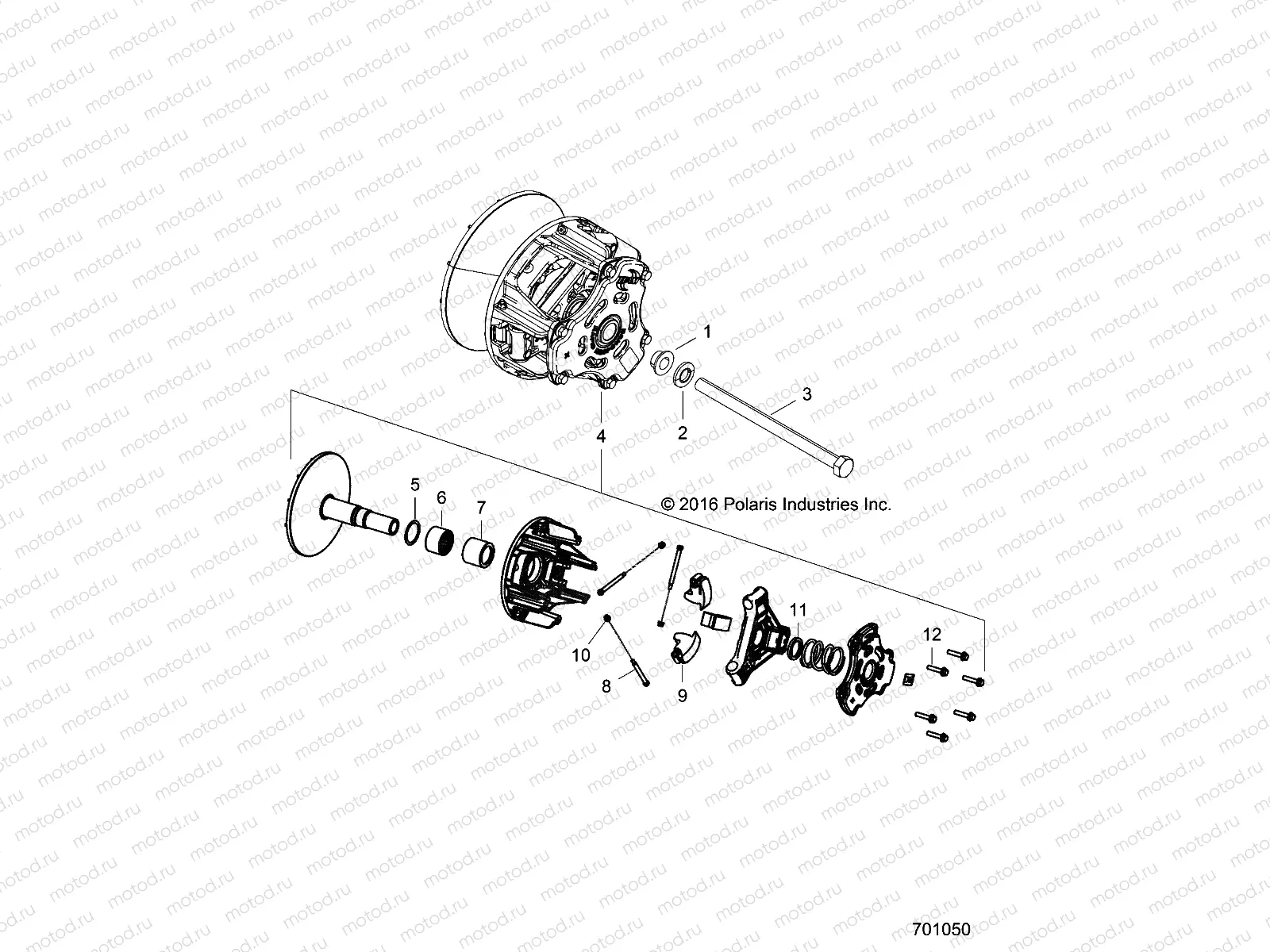 DRIVE TRAIN | DRIVE TRAIN, PRIMARY CLUTCH - R16RTAD1A1 (701050)