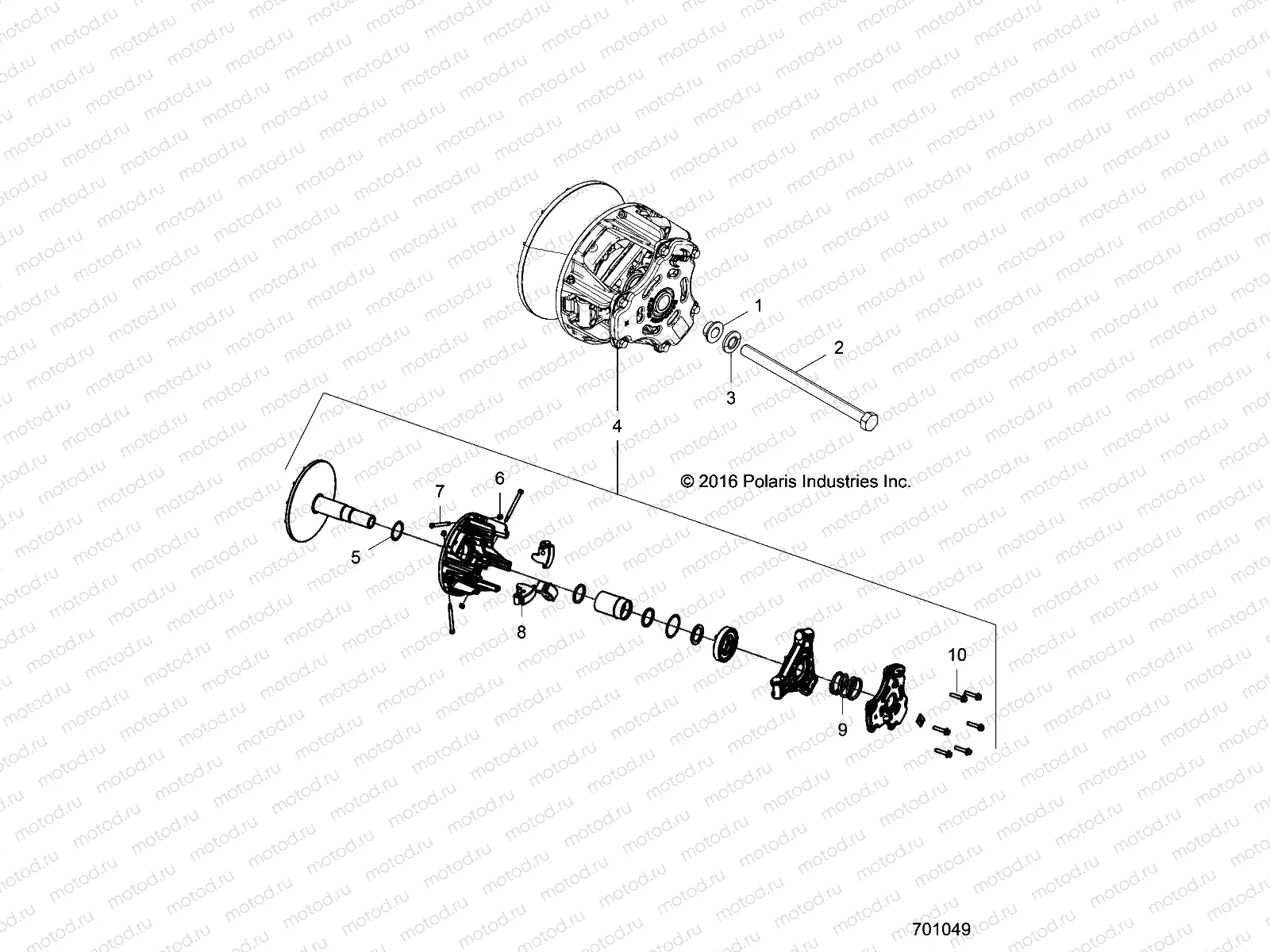 DRIVE TRAIN | DRIVE TRAIN, PRIMARY CLUTCH - R16RTED1E1 (701049)