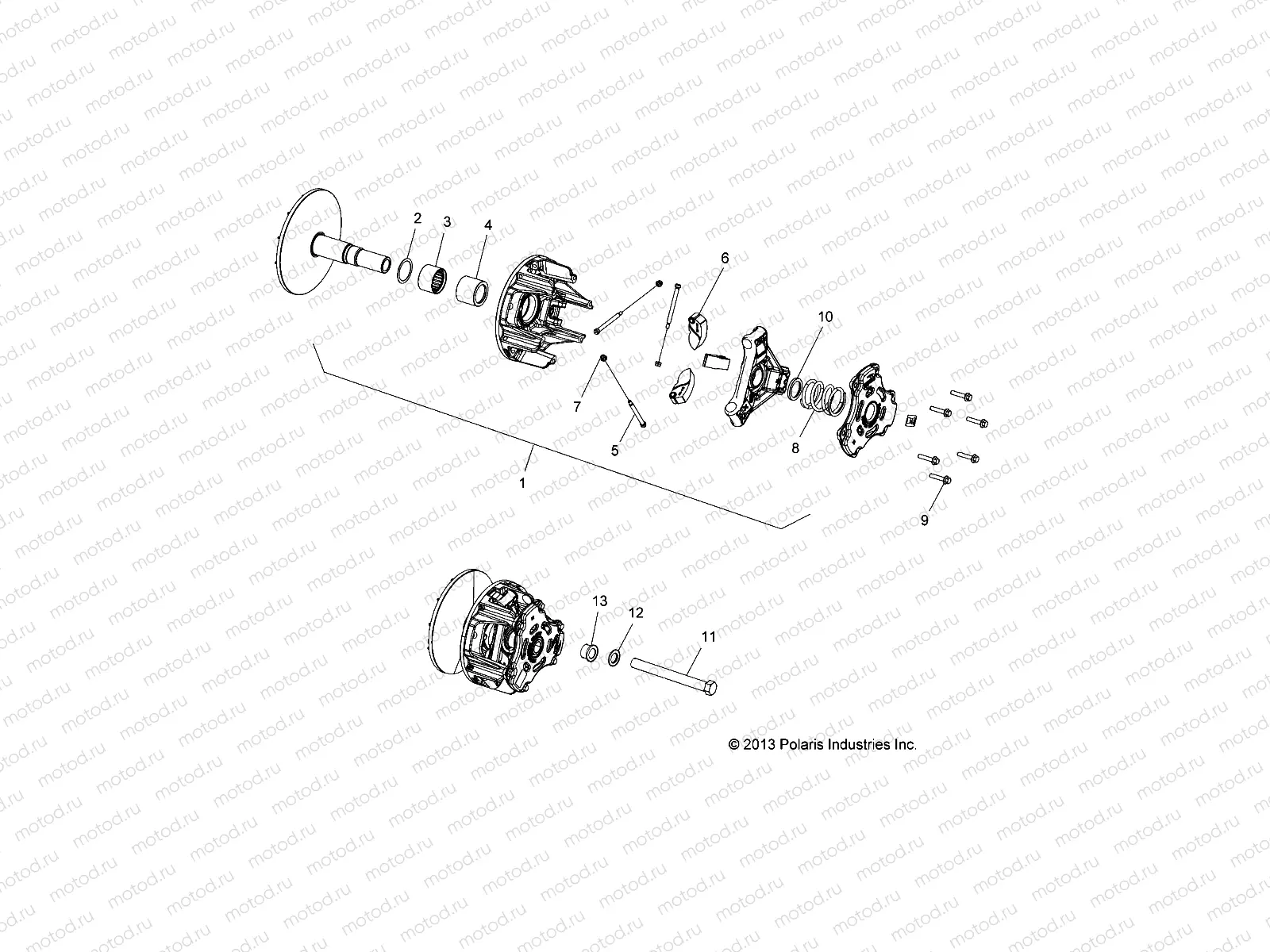 DRIVE TRAIN | DRIVE TRAIN, PRIMARY CLUTCH - R18RVAD1N1 (49RGRCLUTCHDRV15DLS)