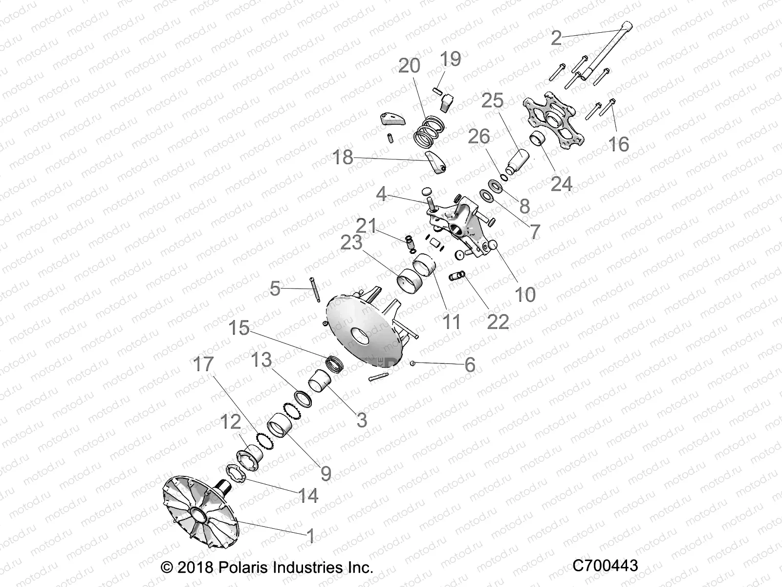 DRIVE TRAIN | DRIVE TRAIN, PRIMARY CLUTCH - R20RSB99/A/B (C700443)