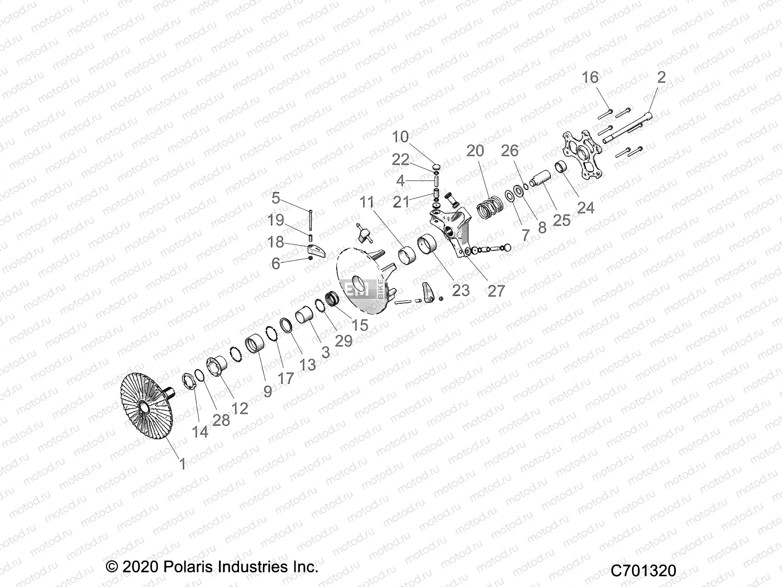 DRIVE TRAIN | DRIVE TRAIN, PRIMARY CLUTCH  - R21RRE99DP (C701320)