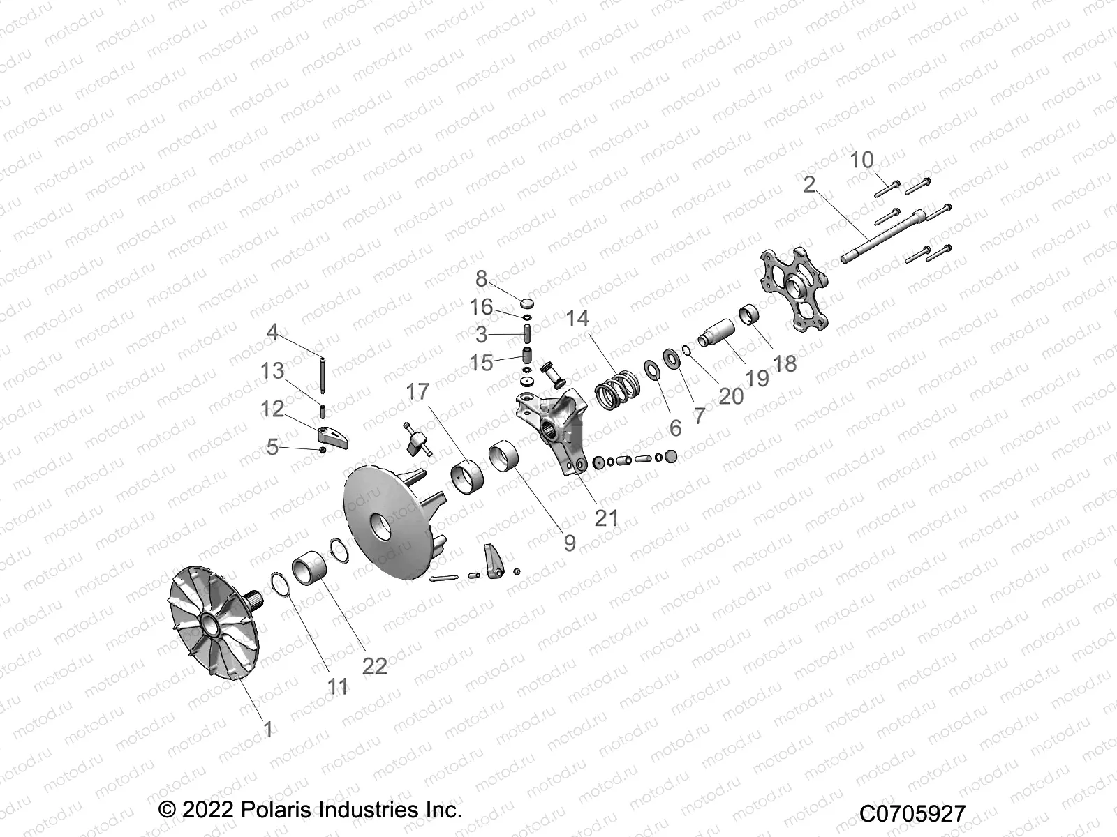DRIVE TRAIN | DRIVE TRAIN, PRIMARY CLUTCH - R22RSE99A9/AC/AM/AS/B9/BM/BC/BS (C0705927)
