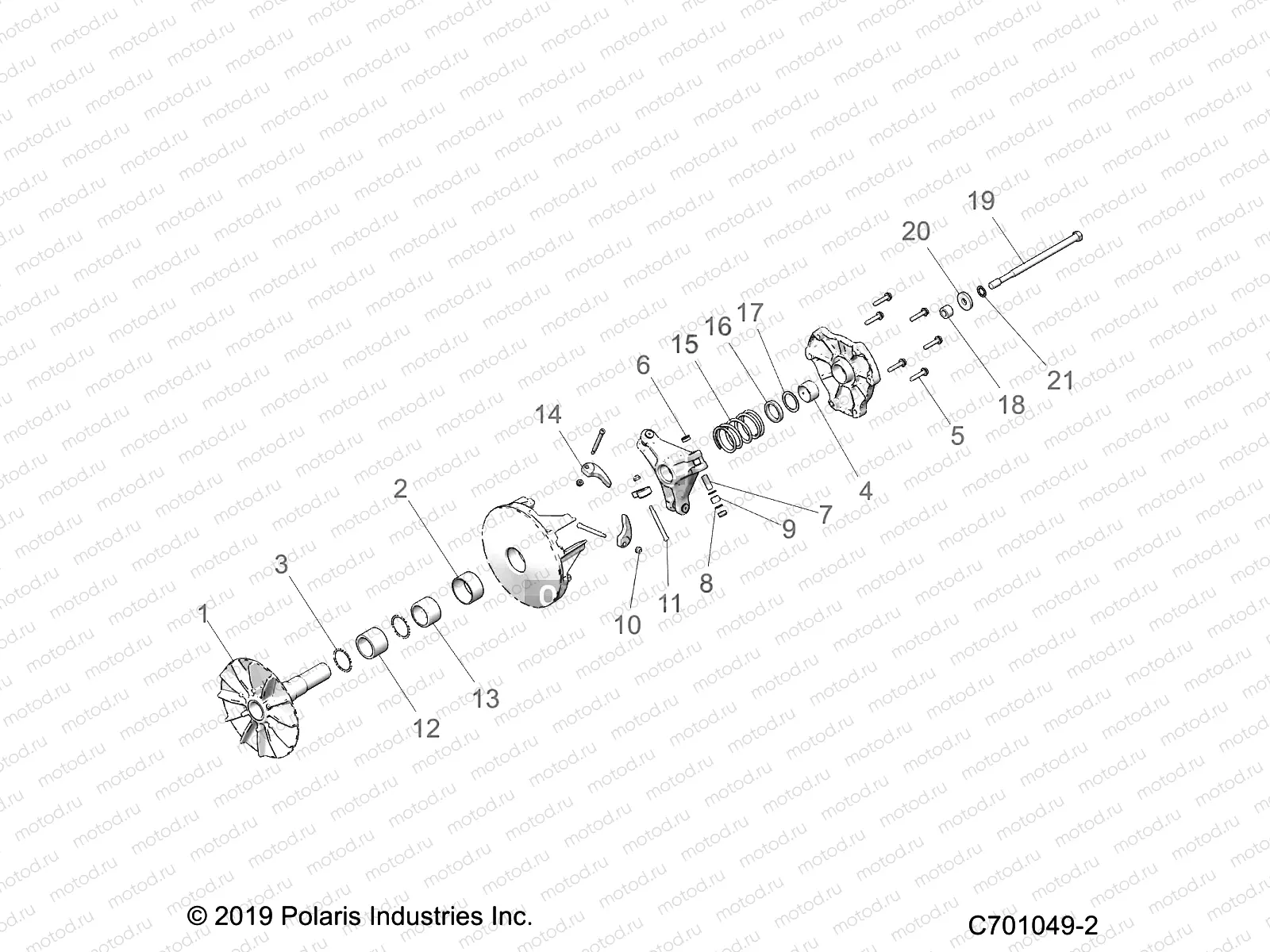 DRIVE TRAIN | DRIVE TRAIN, PRIMARY CLUTCH - R23MAE57DX (C701049-2)