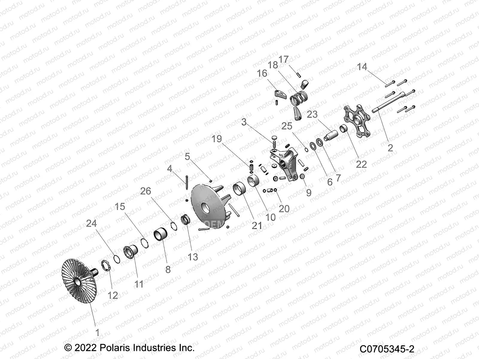 DRIVE TRAIN | DRIVE TRAIN, PRIMARY CLUTCH - R23RRE99JA (C0705345-2)