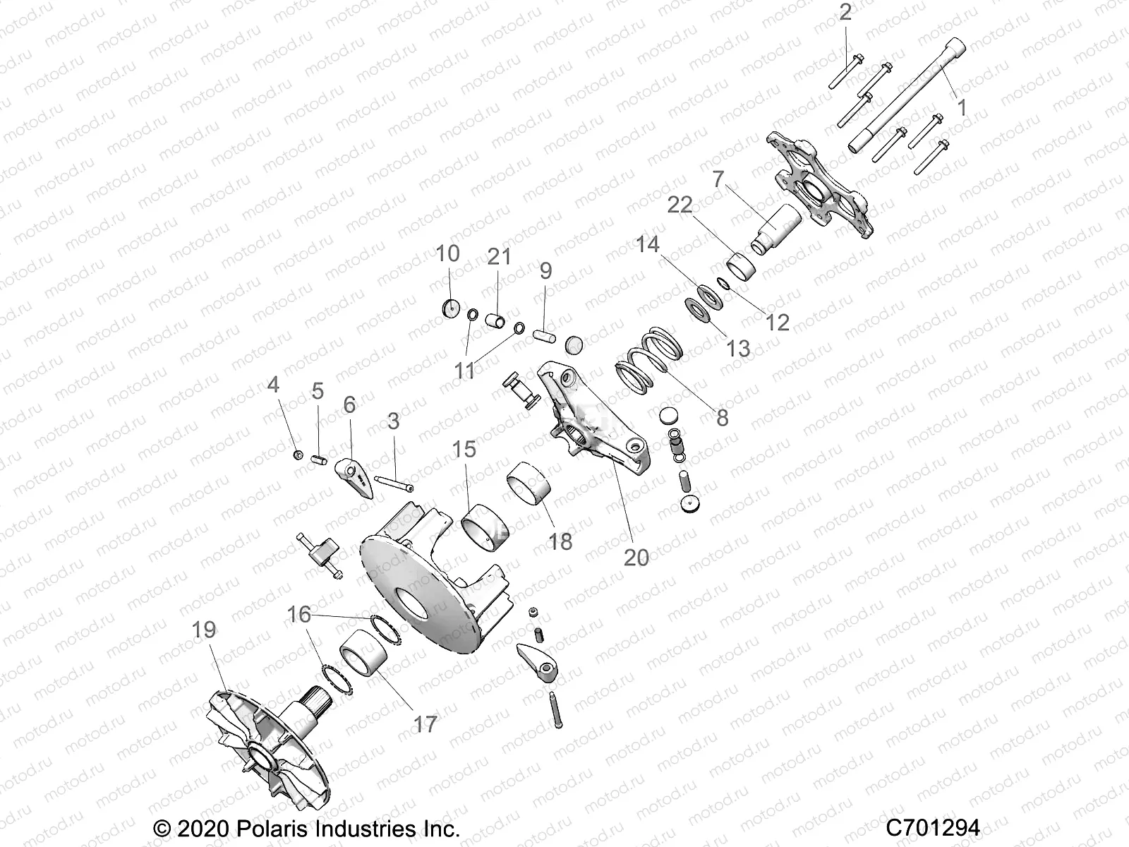 DRIVE TRAIN | DRIVE TRAIN, PRIMARY CLUTCH - R23T6E99AD/BD/AP/BP/A9/B9 (C701294)