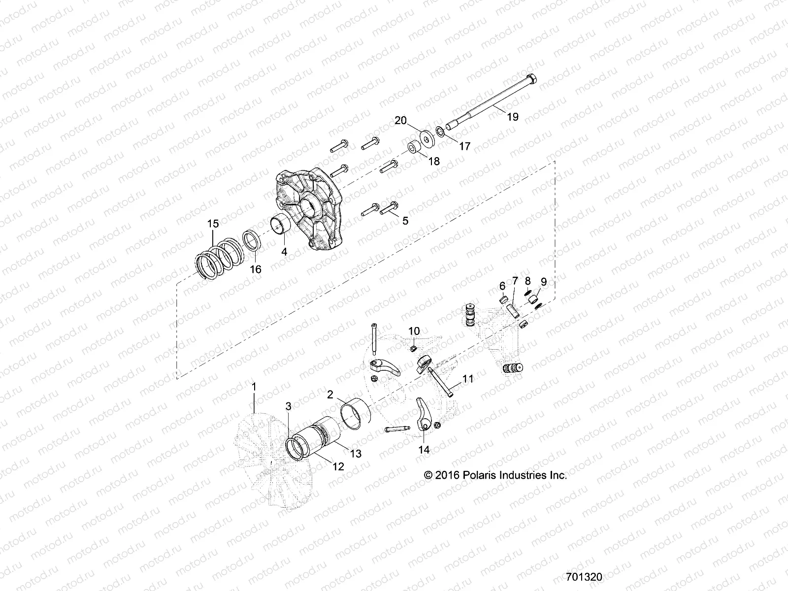 DRIVE TRAIN | DRIVE TRAIN, PRIMARY CLUTCH - Z19VHA57F2 (701320)