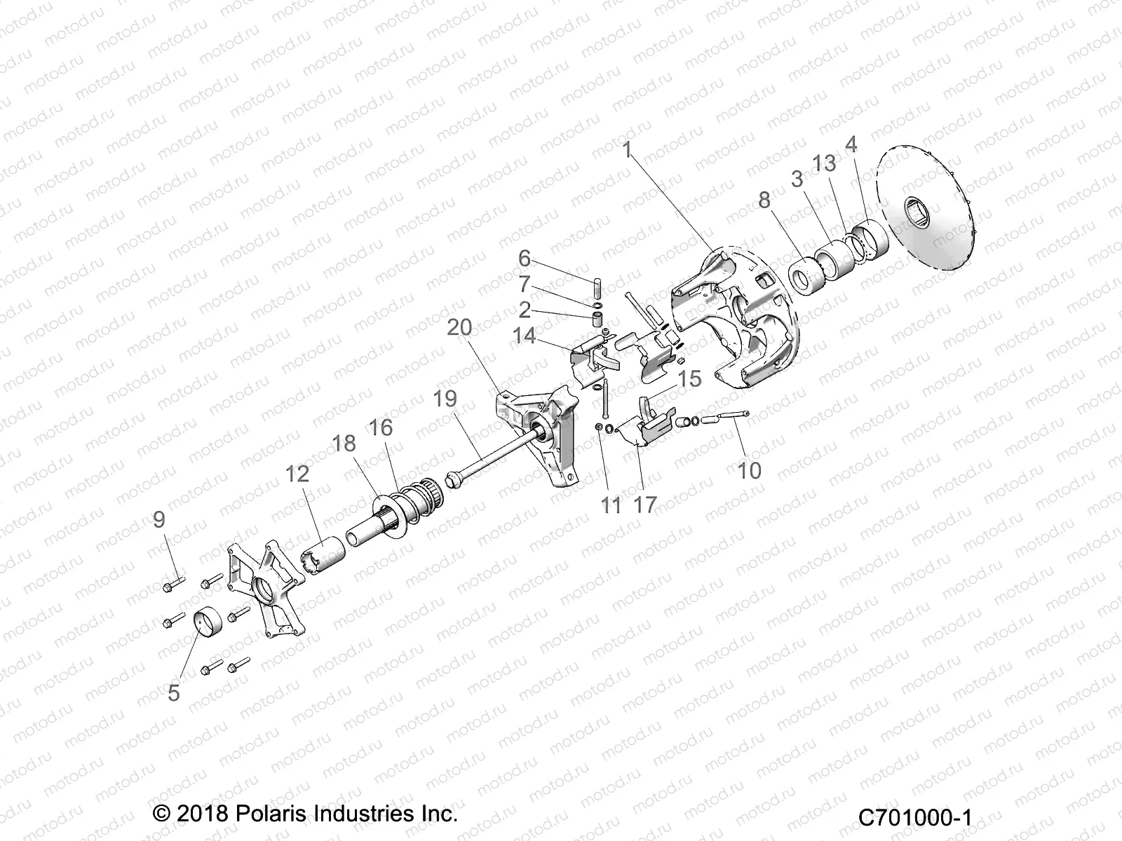 DRIVE TRAIN | DRIVE TRAIN, PRIMARY CLUTCH - Z20NAE92KL (C701000-1)