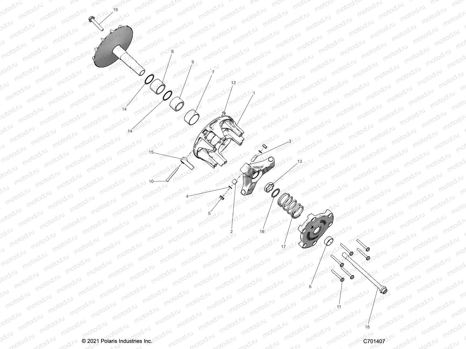 DRIVE TRAIN | DRIVE TRAIN, PRIMARY CLUTCH - Z22N4K99AK/AR/BK/BR/N4VAK/BK/AR/BR (C1323317-01)