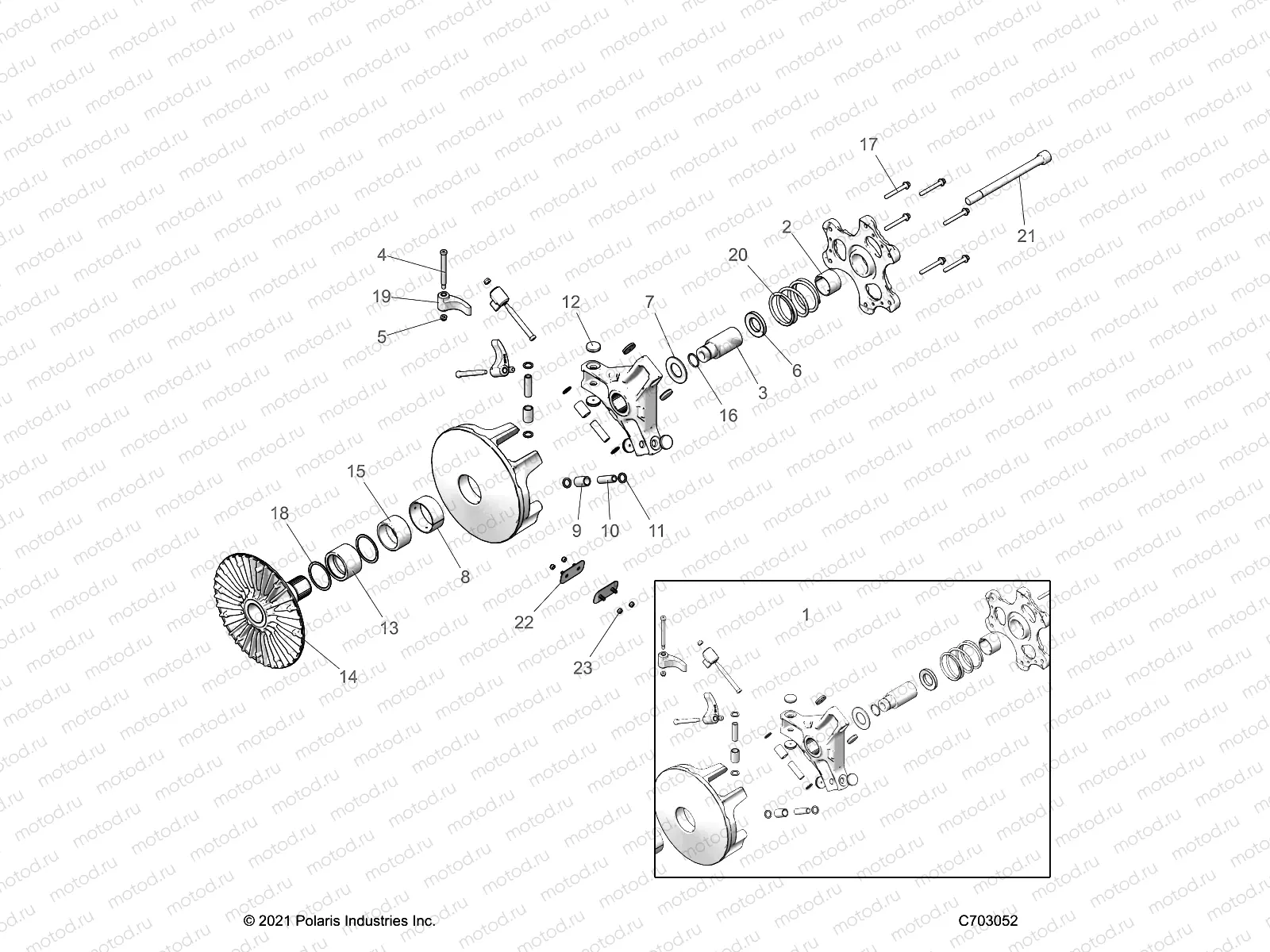 DRIVE TRAIN | DRIVE TRAIN, PRIMARY CLUTCH - Z22RAE92AD/AJ (C703052)