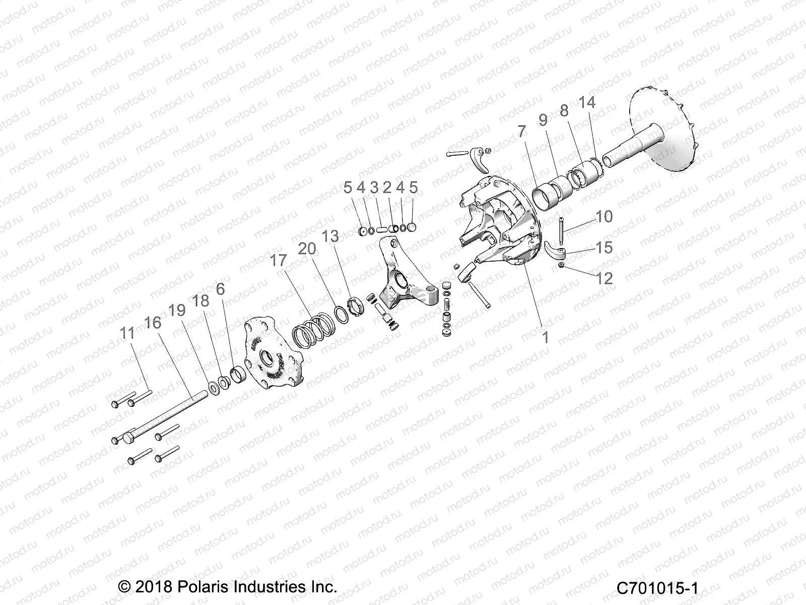 DRIVE TRAIN | DRIVE TRAIN, PRIMARY CLUTCH - Z23A5P87A4/K87A4/A87A2(C701015-1)