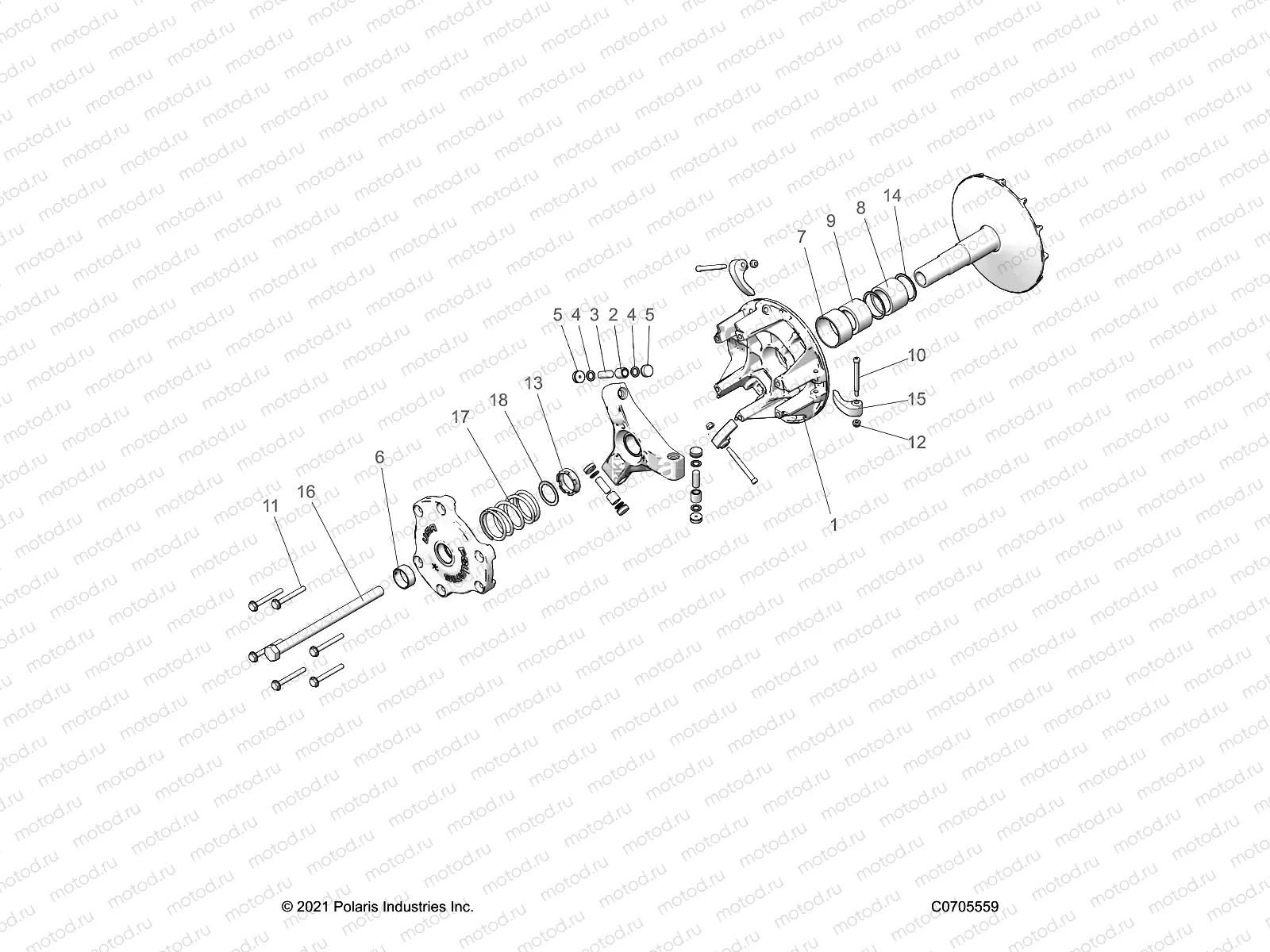 DRIVE TRAIN | DRIVE TRAIN, PRIMARY CLUTCH - Z23ASE99F4/S99C4/F4 (C0705559)