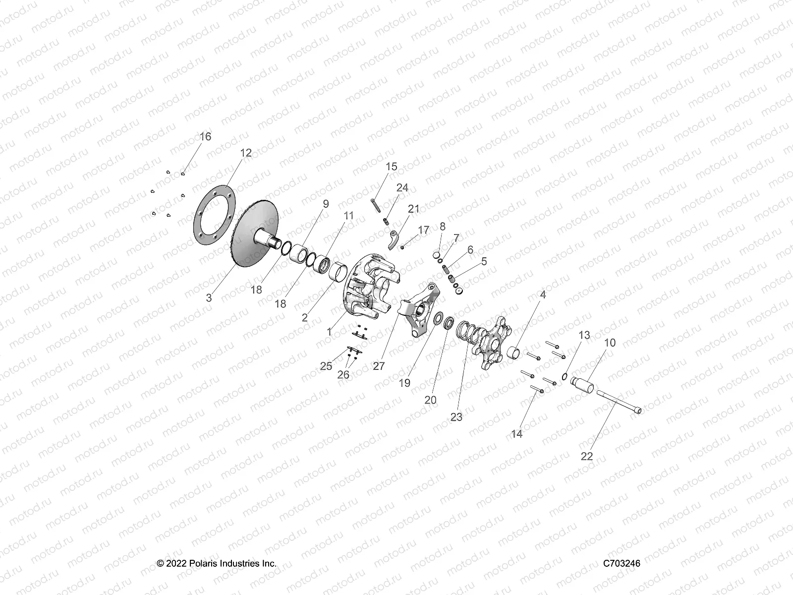 DRIVE TRAIN | DRIVE TRAIN, PRIMARY CLUTCH - Z23RGC2KAJ/BJ (C703246)