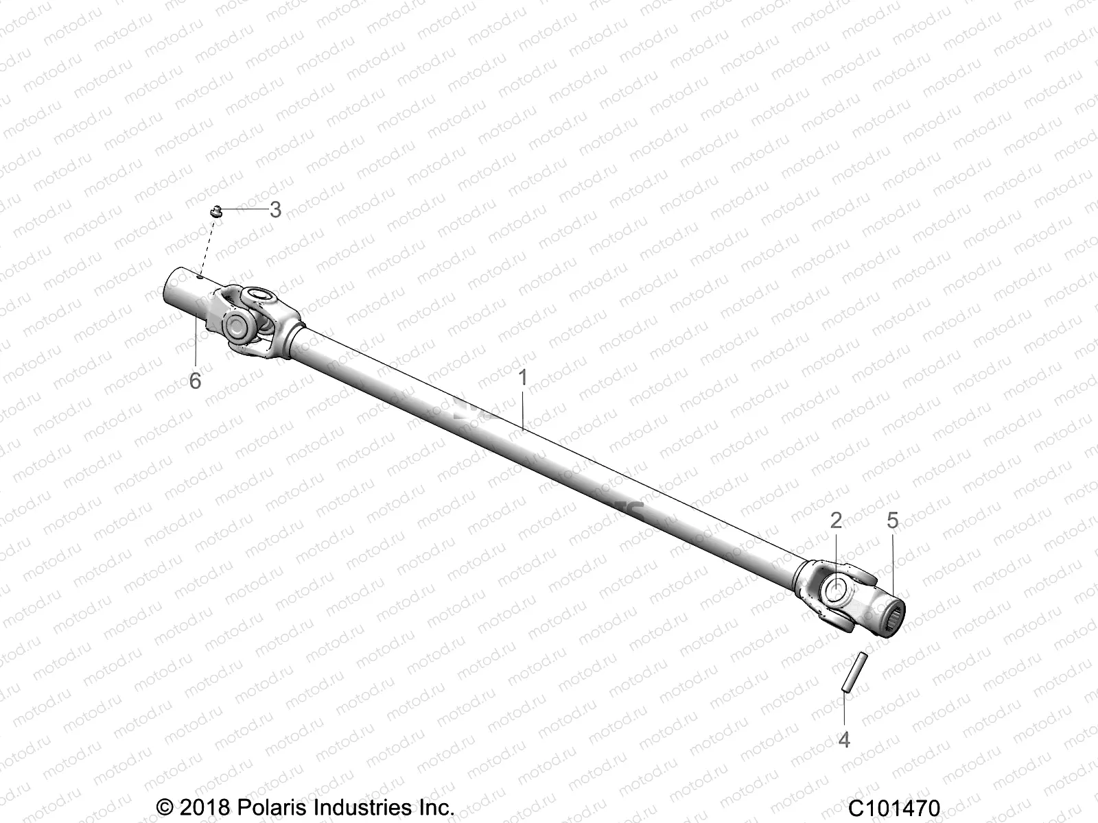 DRIVE TRAIN | DRIVE TRAIN, PROP SHAFT, FRONT - A21SLE95FG/S95CG/S95FG (C101470)