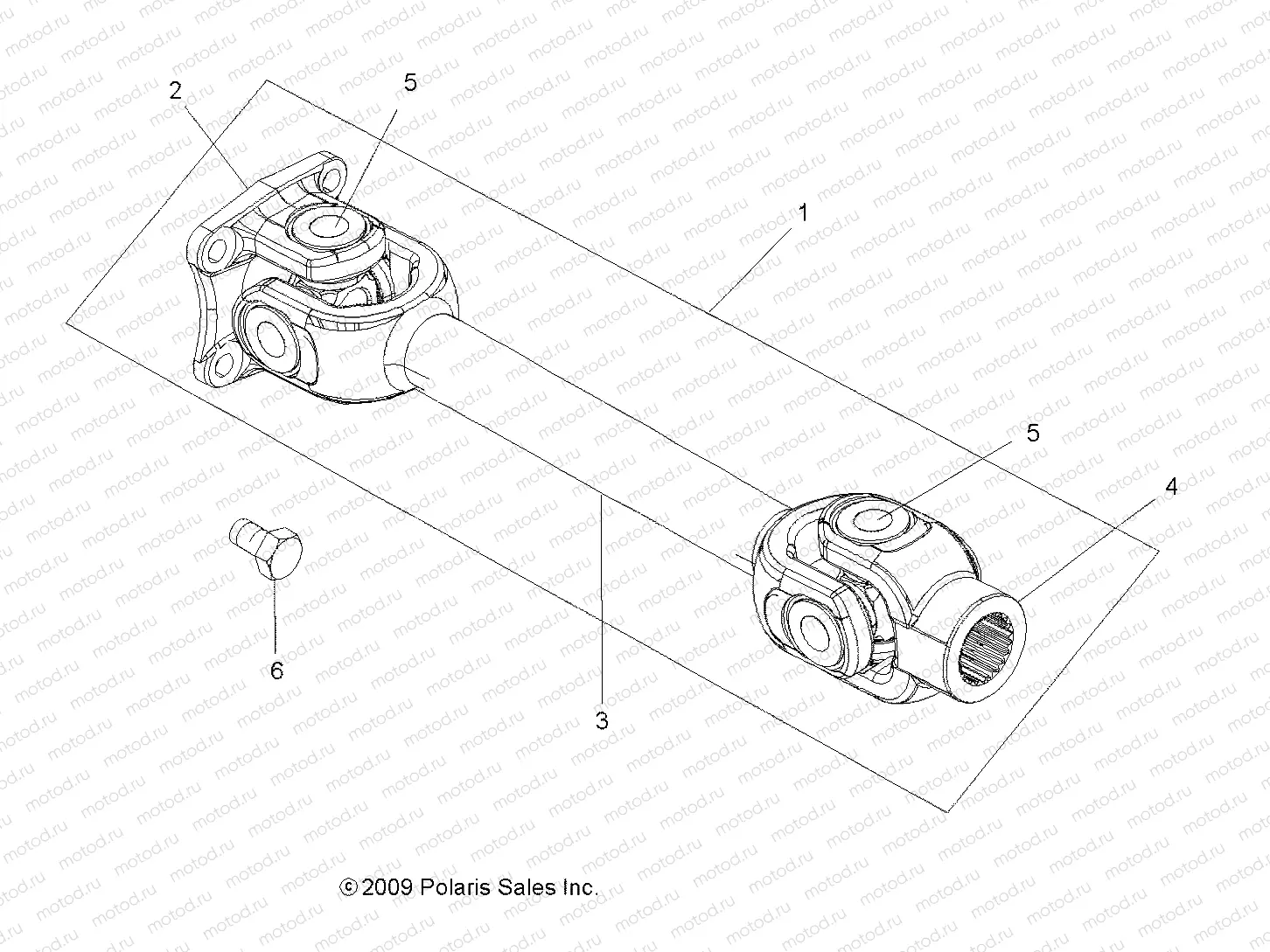 DRIVE TRAIN | DRIVE TRAIN, PROP SHAFT, REAR - A13DN8EAF/EAL/EAR (49ATVSHAFTPROPRR10SP550X2)