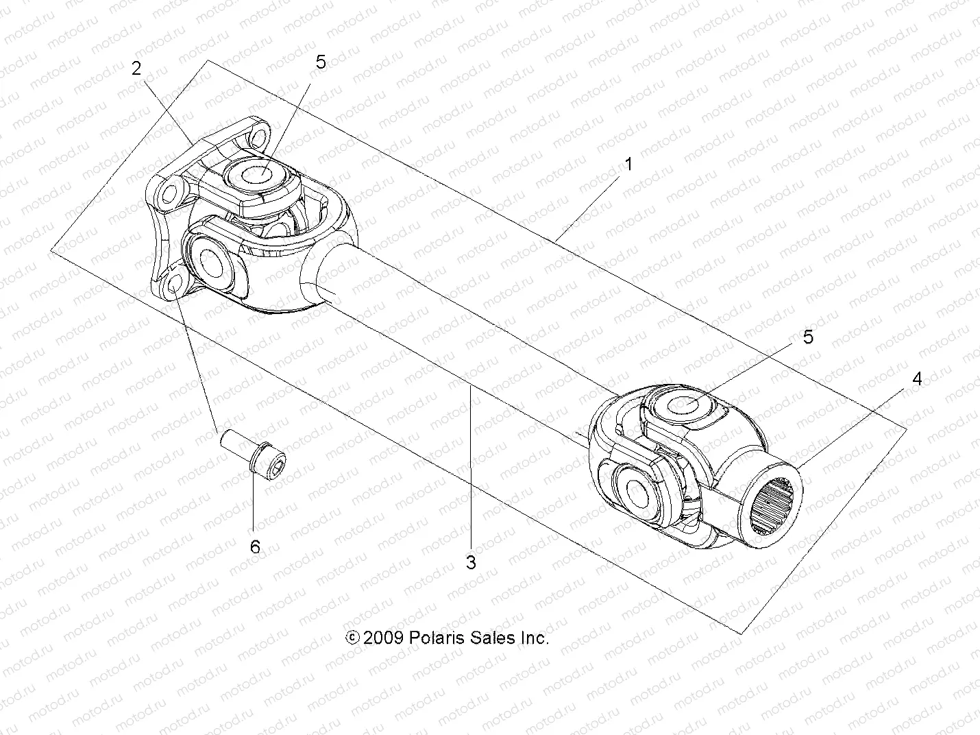 DRIVE TRAIN | DRIVE TRAIN, PROP SHAFT, REAR - A14DN5EAH/EAR (49ATVSHAFTPROPRR1332724)