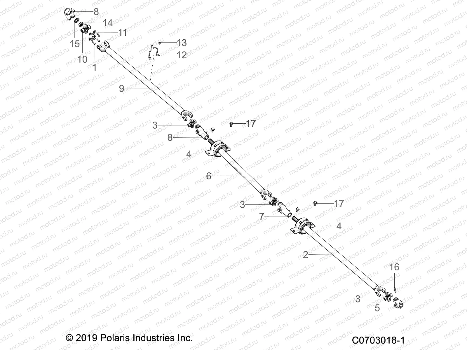 DRIVE TRAIN | DRIVE TRAIN, PROP SHAFT - Z20R4B92AC/BC/AR/BR/D92AC/BC/AR/BR (C0703018-1)