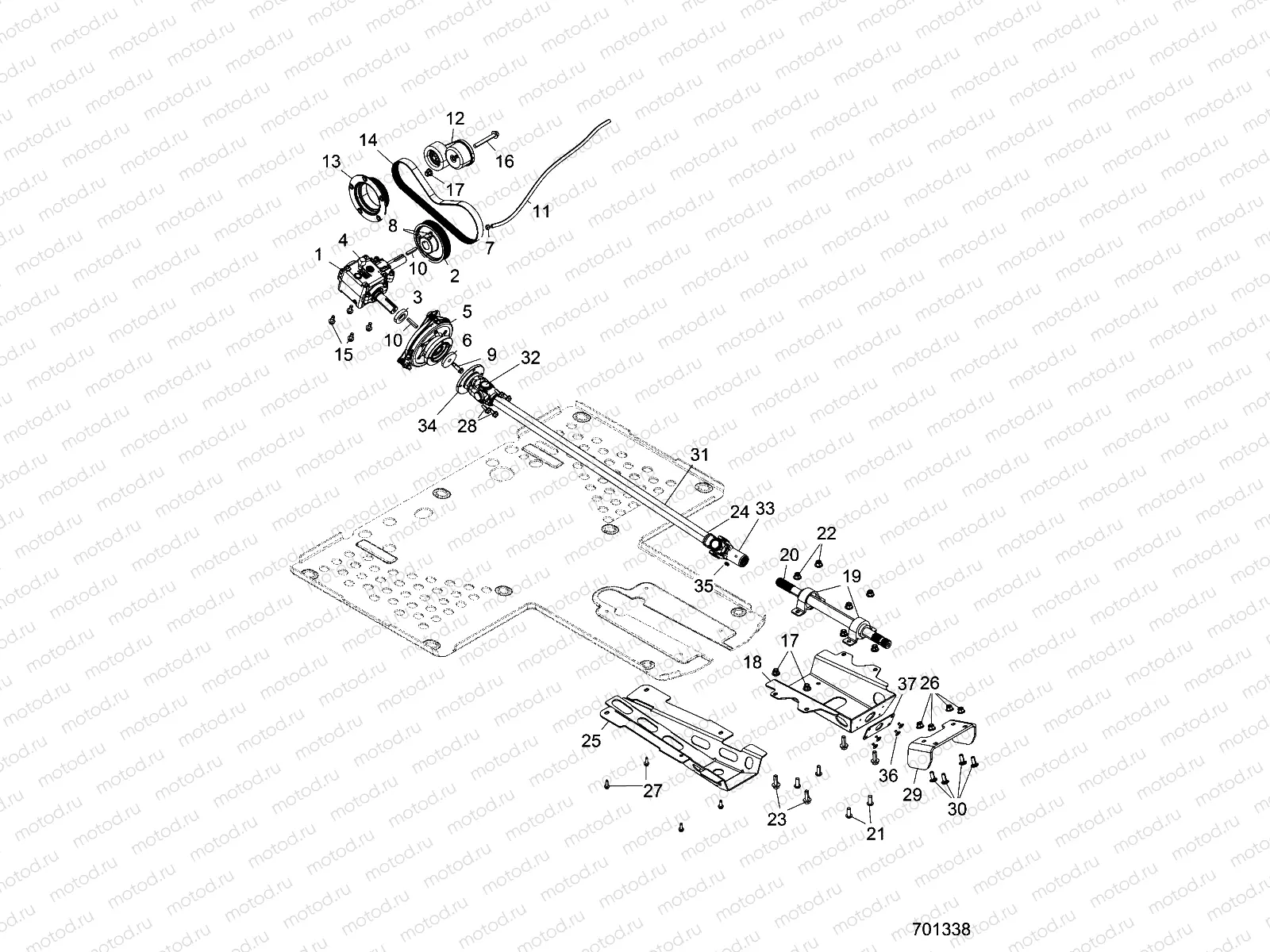DRIVE TRAIN | DRIVE TRAIN, PTO - D17B3/4PD1AJ (701338)