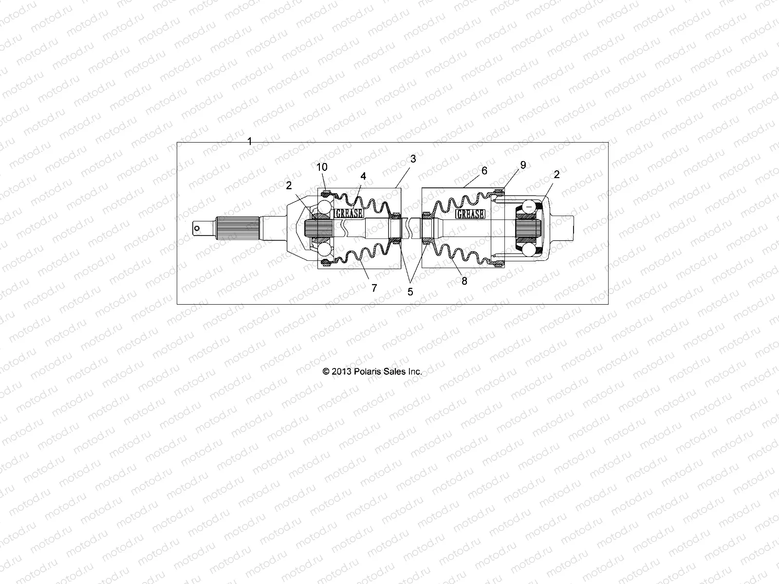 DRIVE TRAIN | DRIVE TRAIN, REAR DRIVE SHAFT, 1333335 - L16U2NAEFA/EMA/FLA (49LEVSHAFTDRVRR14EM)