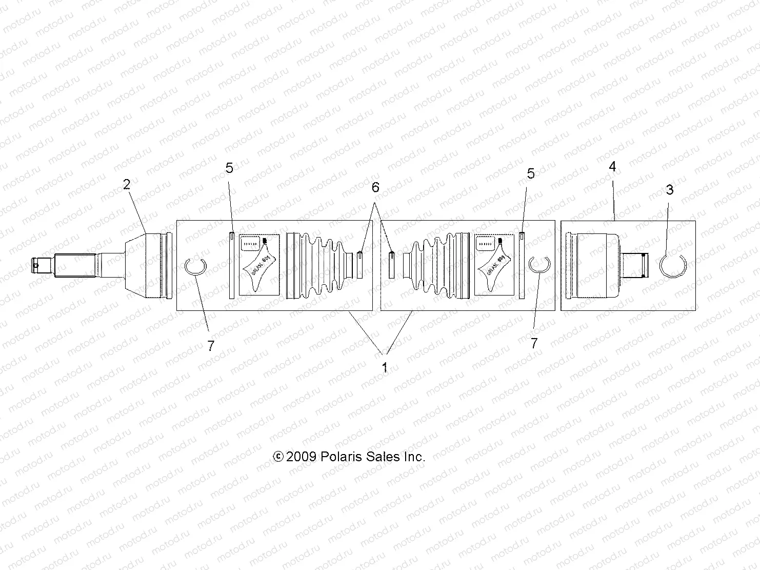 DRIVE TRAIN | DRIVE TRAIN, REAR DRIVE SHAFT - A09DN76FC (49ATVSHAFTDRIVERR08SPX25)