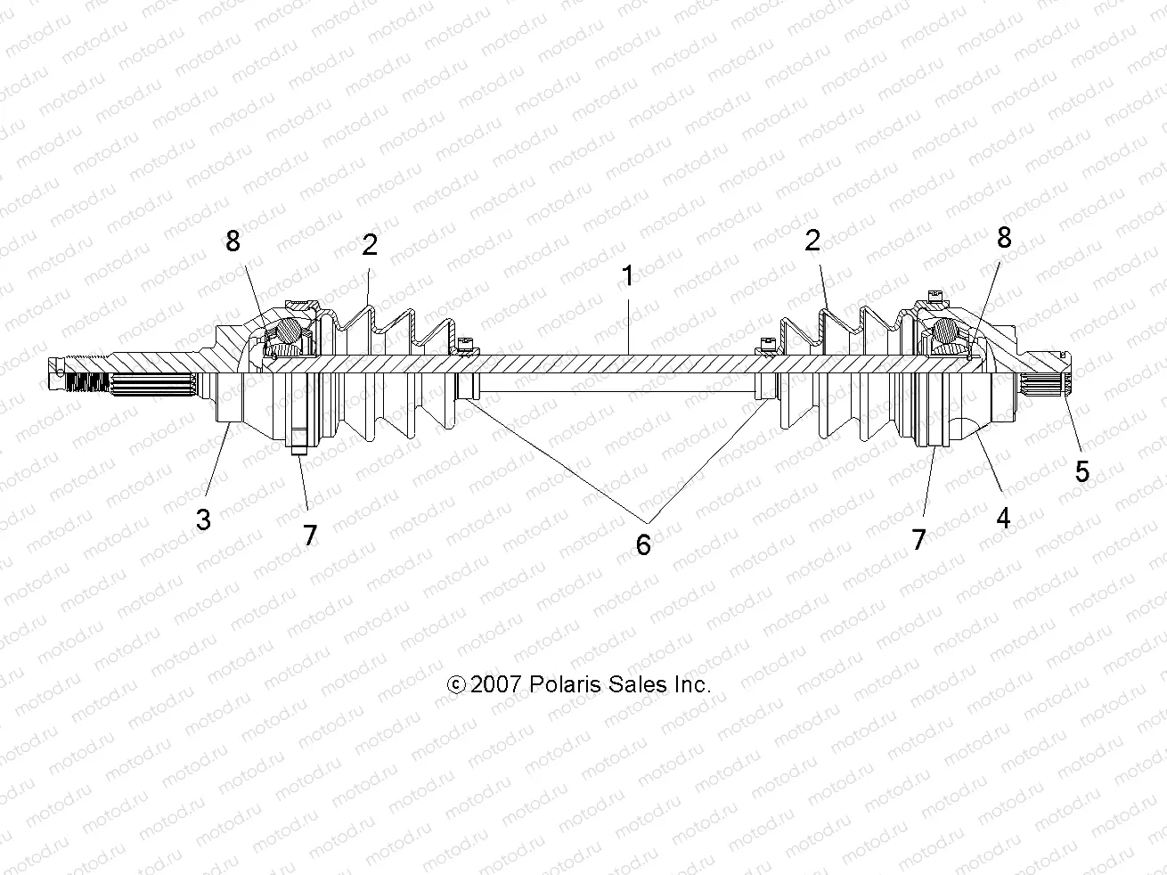 DRIVE TRAIN | DRIVE TRAIN, REAR DRIVE SHAFT - A09LH27AX/AZ (49ATVSHAFTDRIVERR08SP300)