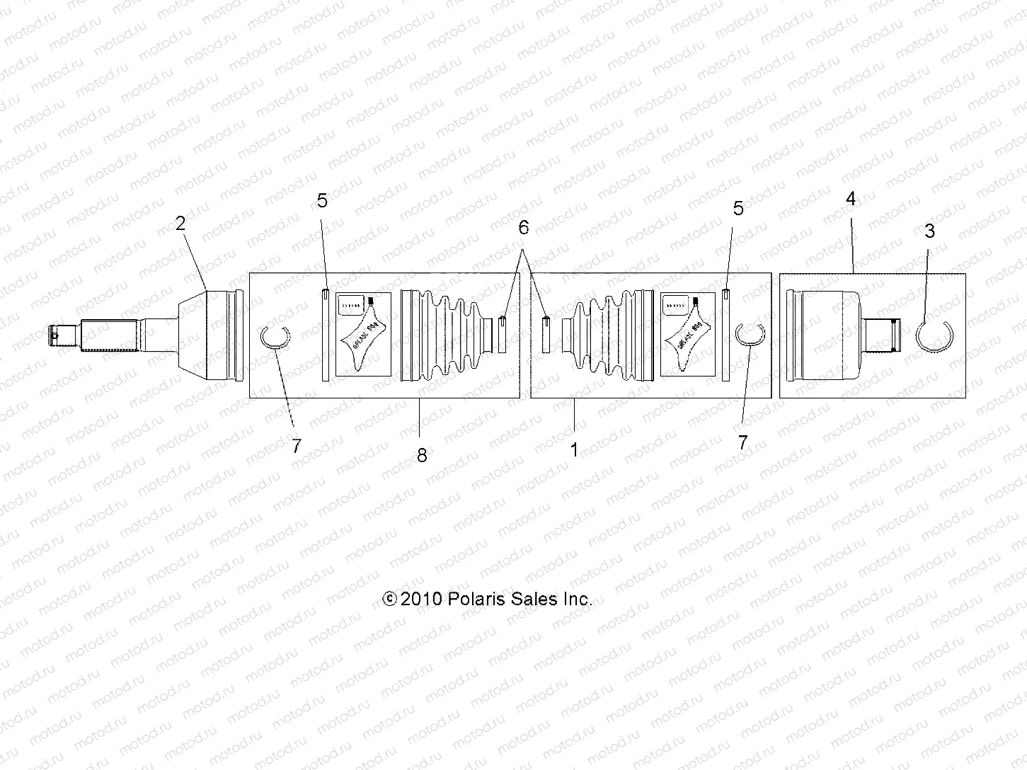DRIVE TRAIN | DRIVE TRAIN, REAR DRIVE SHAFT - A11DH50AX/AZ (49ATVSHAFTDRIVERR1332936)