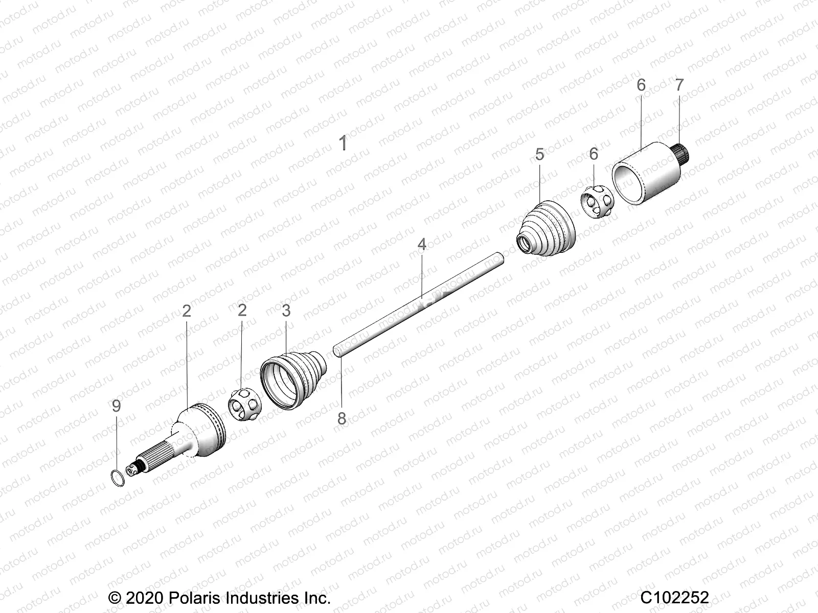 DRIVE TRAIN | DRIVE TRAIN, REAR DRIVE SHAFT  - A21SJS57CX (C102252)