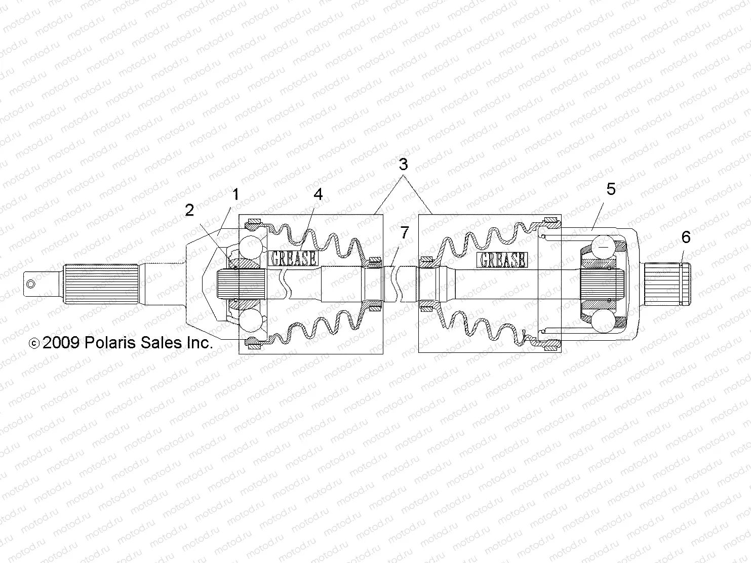 DRIVE TRAIN | DRIVE TRAIN, REAR DRIVE SHAFT - R13WH50AG/AH/AR/AX (49RGRSHAFTDRIVERR10)