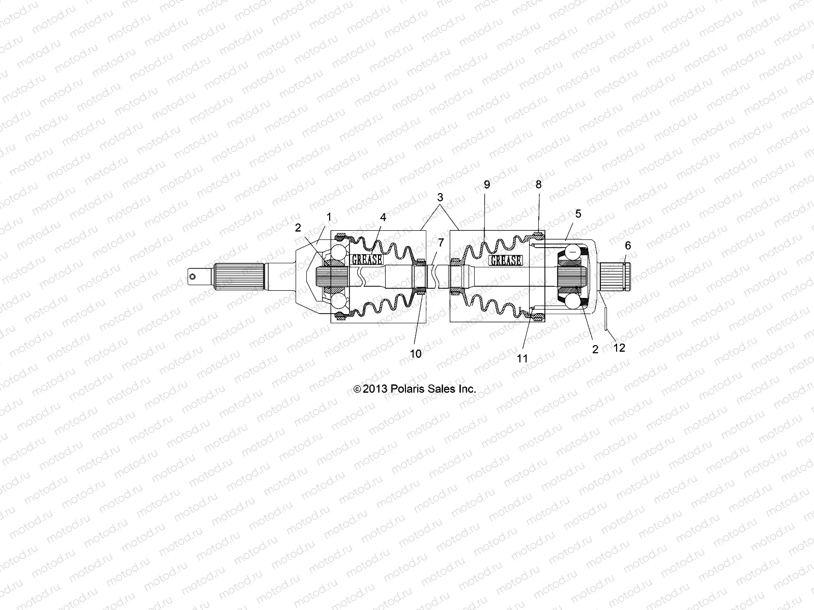 DRIVE TRAIN | DRIVE TRAIN, REAR DRIVE SHAFT - R14RH57FX (49RGRSHAFTDRVRR14570I)