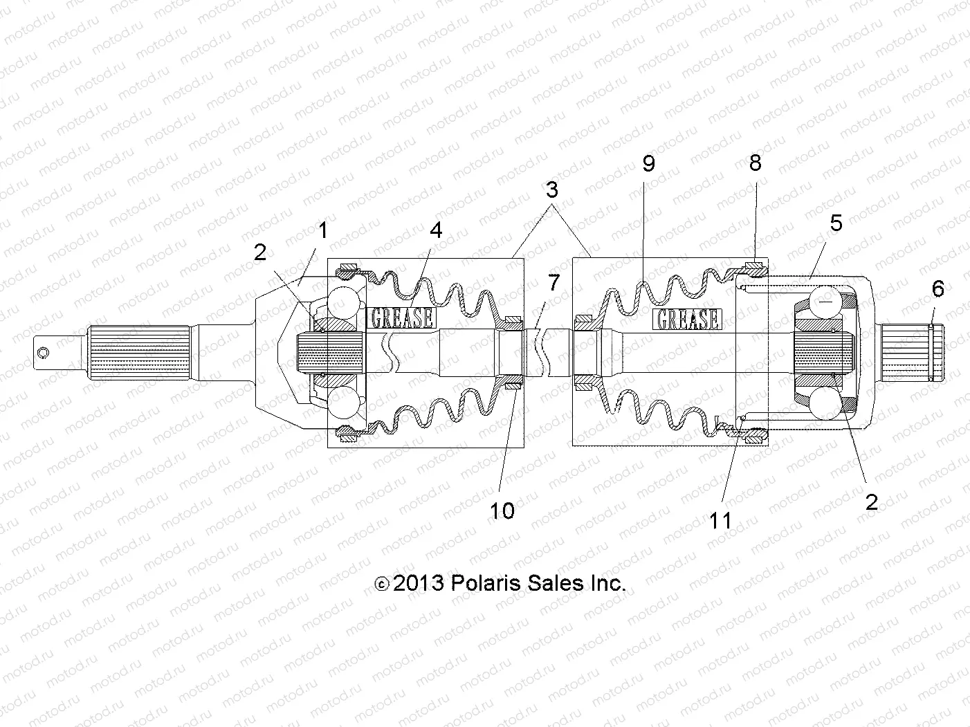 DRIVE TRAIN | DRIVE TRAIN, REAR DRIVE SHAFT - R17RME57F1/S57C1/F1/CK/E1/EK/T57C1/E1/A57F1 (49RGRSHAFTDRVRR14570)