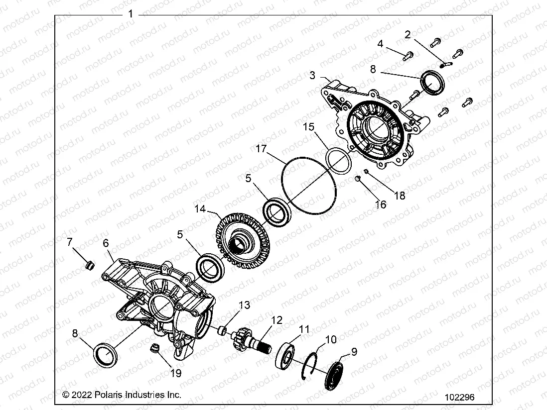 DRIVE TRAIN | DRIVE TRAIN, REAR GEARCASE INTERNALS - A23S6E57F1/FK (102296)