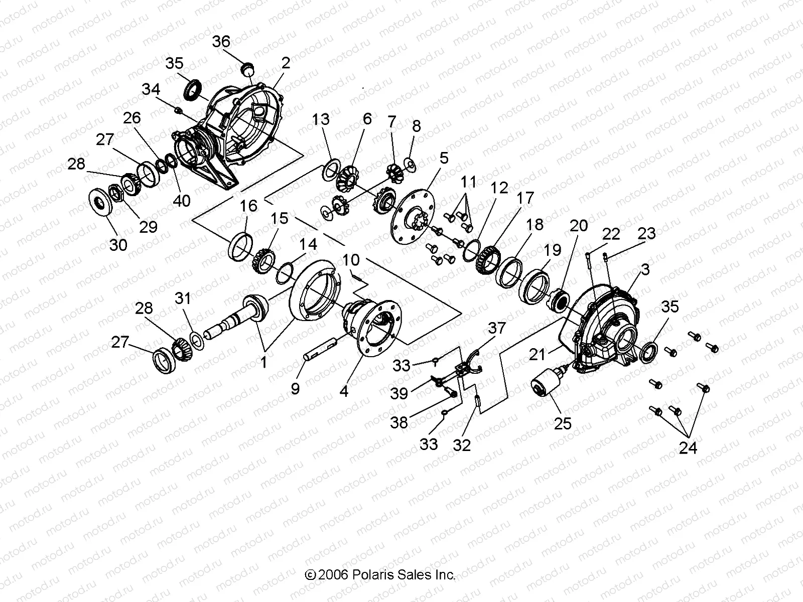 DRIVE TRAIN | DRIVE TRAIN, REAR GEARCASE - R08RH68 ALL OPTIONS (49RGRGEARCASERR08500EFI)