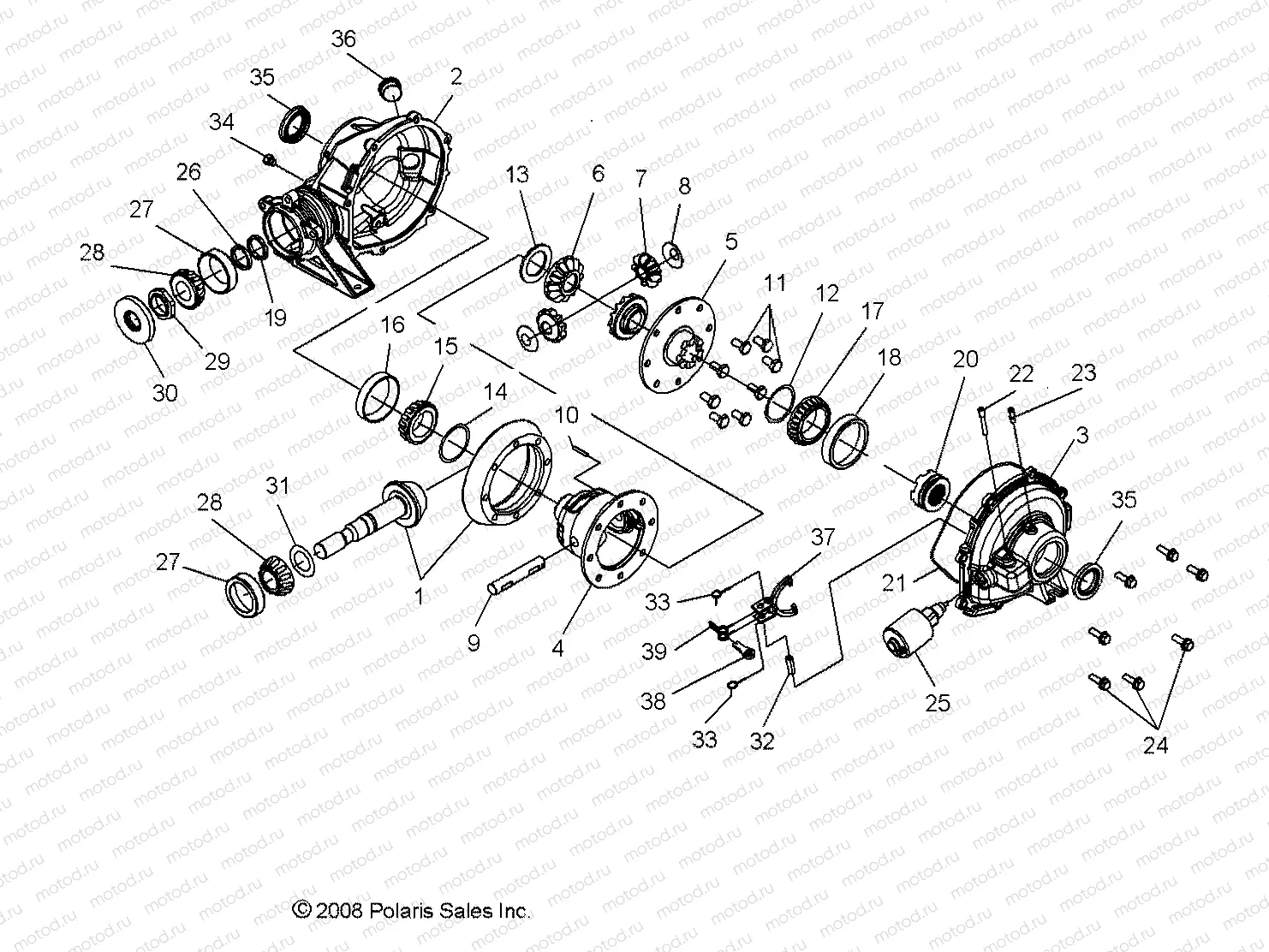 DRIVE TRAIN | DRIVE TRAIN, REAR GEARCASE - R09HH68/HY68 ALL OPTIONS (49RGRGEARCASERR097004X4)
