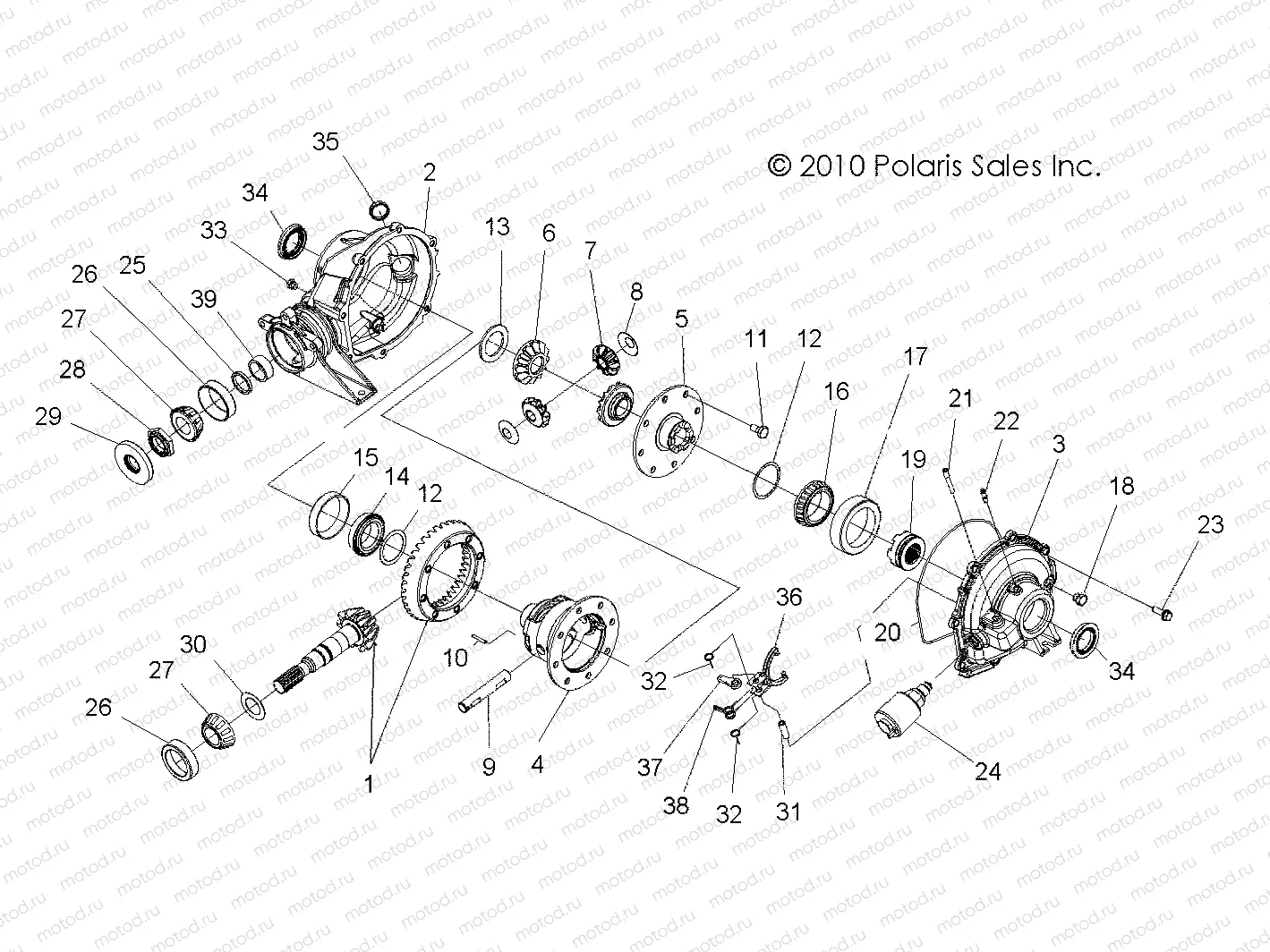 DRIVE TRAIN | DRIVE TRAIN, REAR GEARCASE - R13TH90DG (49RGRGEARCASERR11900D)