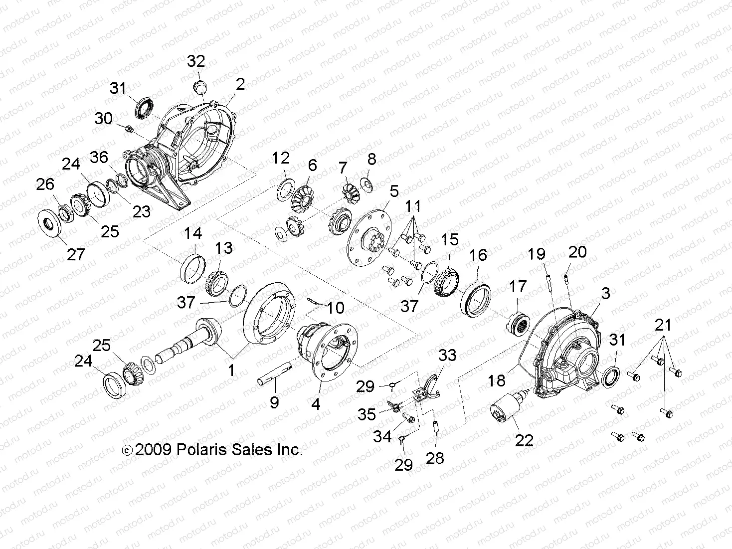 DRIVE TRAIN | DRIVE TRAIN, REAR GEARCASE - R14HR76AA/AJ (49RGRGEARCASERR106X6)