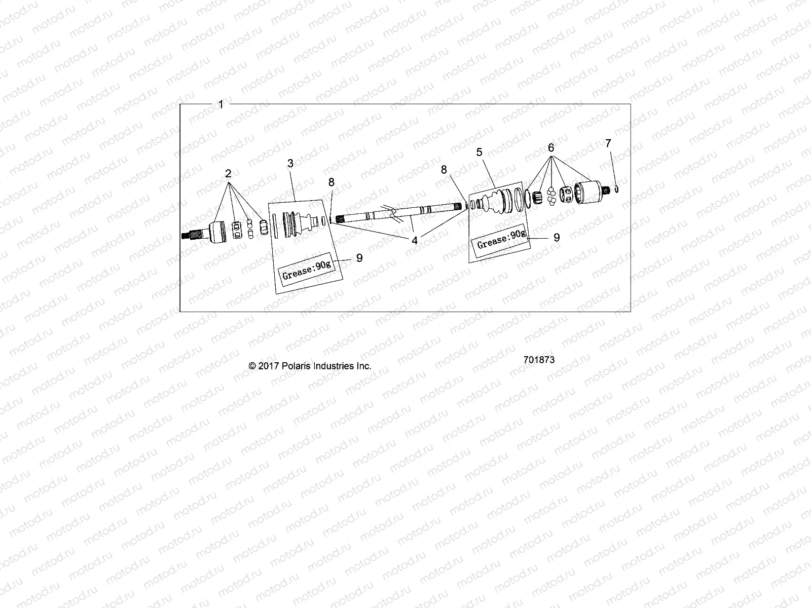 DRIVE TRAIN | DRIVE TRAIN, REAR HALF SHAFT - G21GXZ99AM/BM (701873)