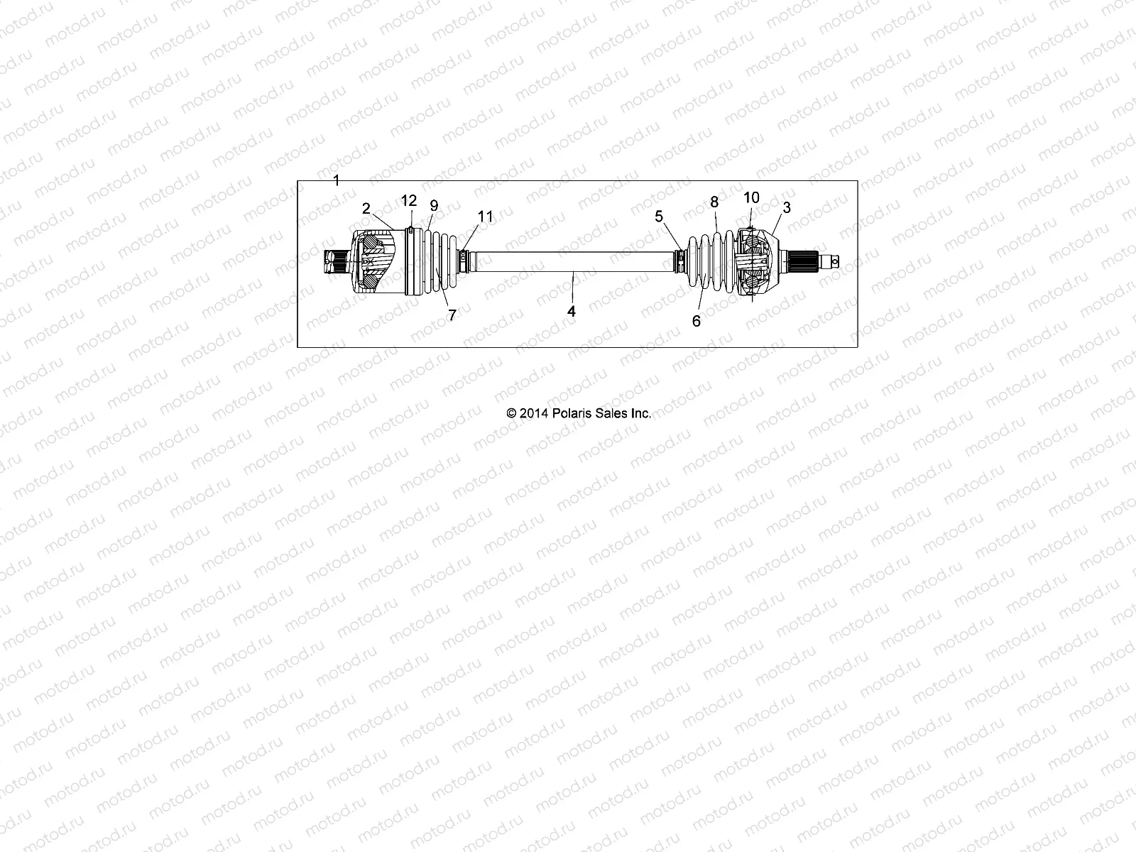 DRIVE TRAIN | DRIVE TRAIN, REAR HALF SHAFT - R16RGE99A7/AE/AV (49RGRSHAFTDRIVERR15RZR900)