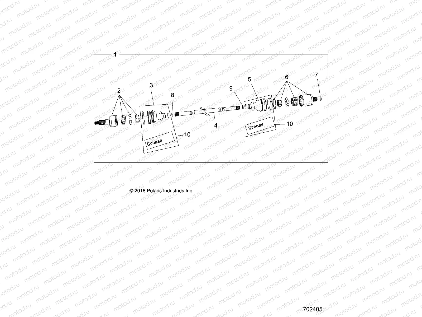 DRIVE TRAIN | DRIVE TRAIN, REAR HALF SHAFT - R23RSE99A9/B9/AJ/BJ/AK/BK/AX/BX (702405)
