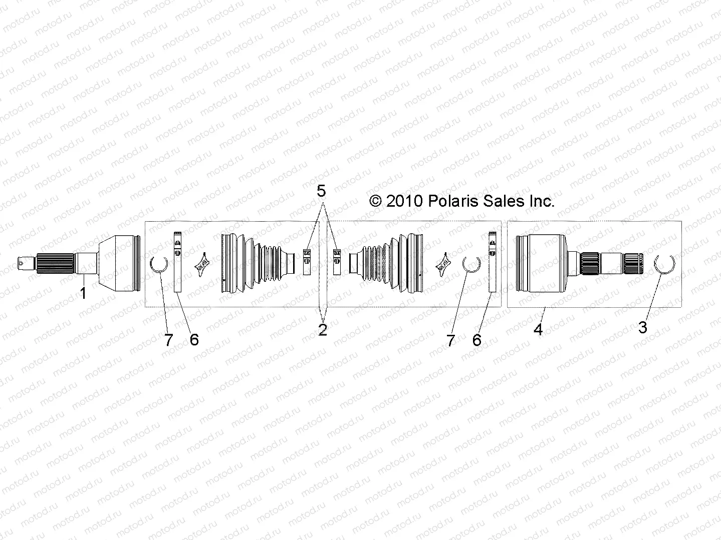DRIVE TRAIN | DRIVE TRAIN, REAR HALF SHAFT, RH - R10VH76FX (49RGRSHAFTDRIVERR09RZRSI)