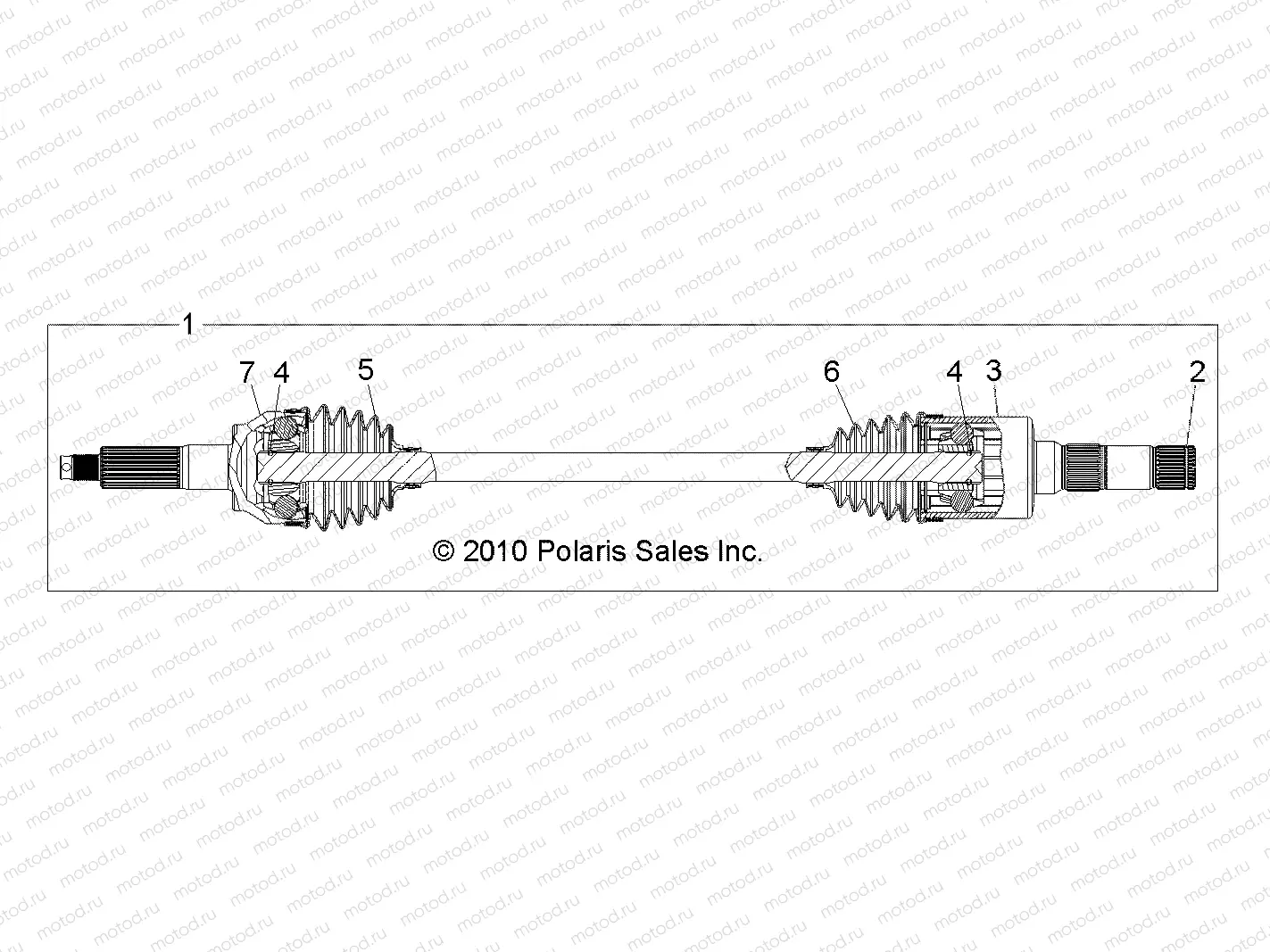 DRIVE TRAIN | DRIVE TRAIN, REAR HALF SHAFT, RH - R11VM76FX (49RGRSHAFTDRIVERR11RZRSI)