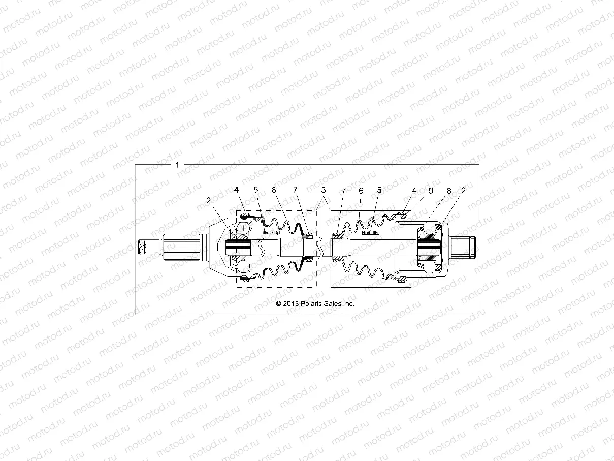 DRIVE TRAIN | DRIVE TRAIN, REAR HALF SHAFT - Z14ST1EAM/EAW/EAK/EAN/EFW (49RGRSHAFTDRIVERR14RZR1000)