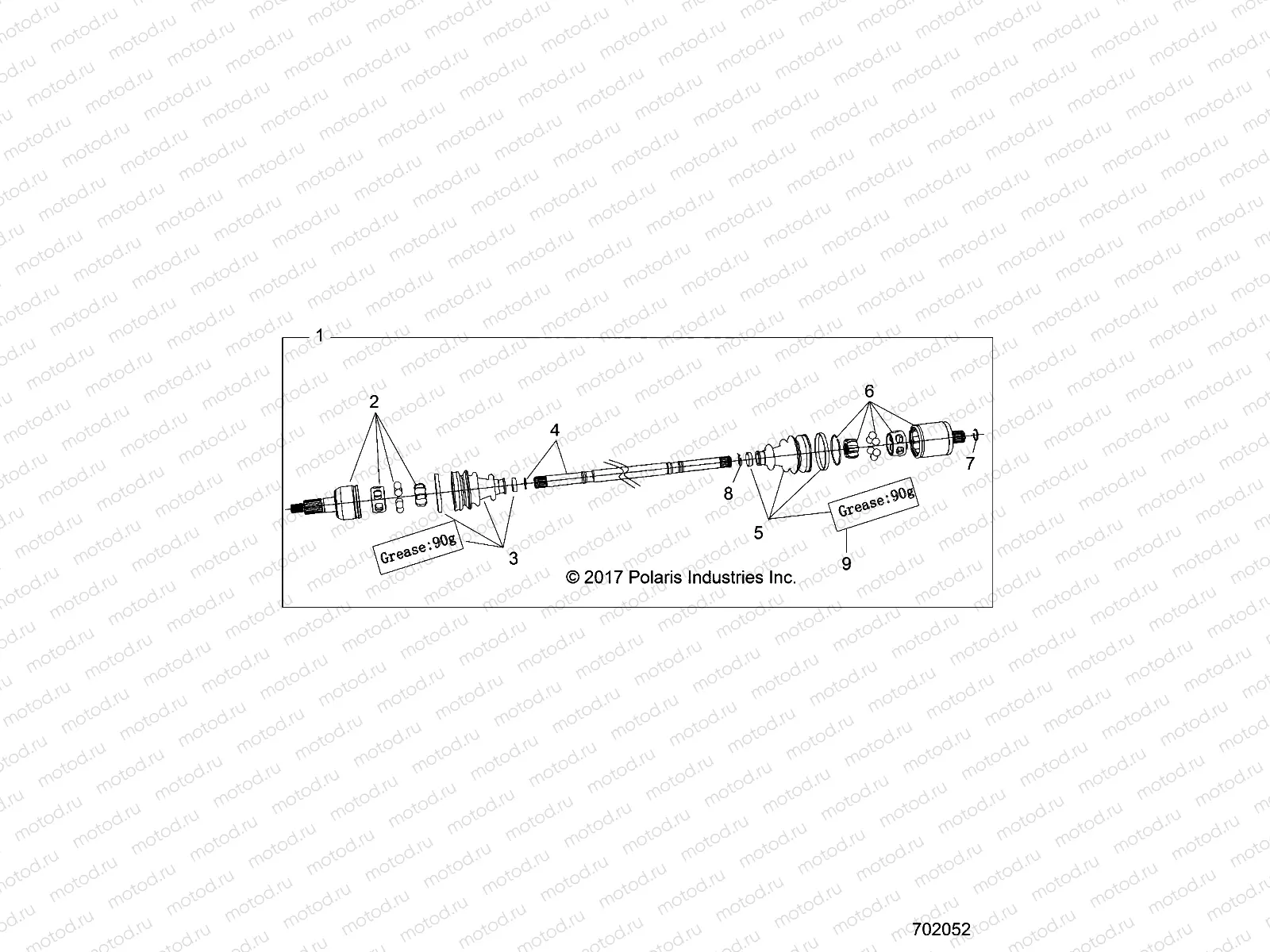 DRIVE TRAIN | DRIVE TRAIN, REAR HALF SHAFT - Z20A5K87BG (702052)