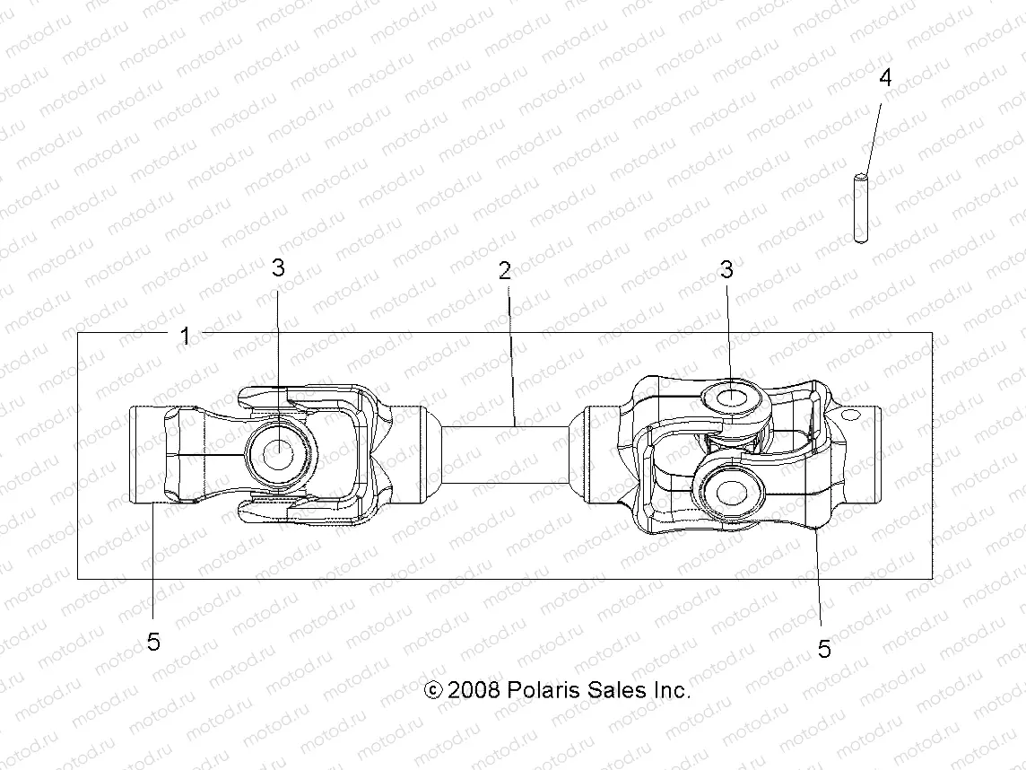 DRIVE TRAIN | DRIVE TRAIN, REAR PROP SHAFT - A14CF76AA (49ATVSHAFTPROPRR096X6)
