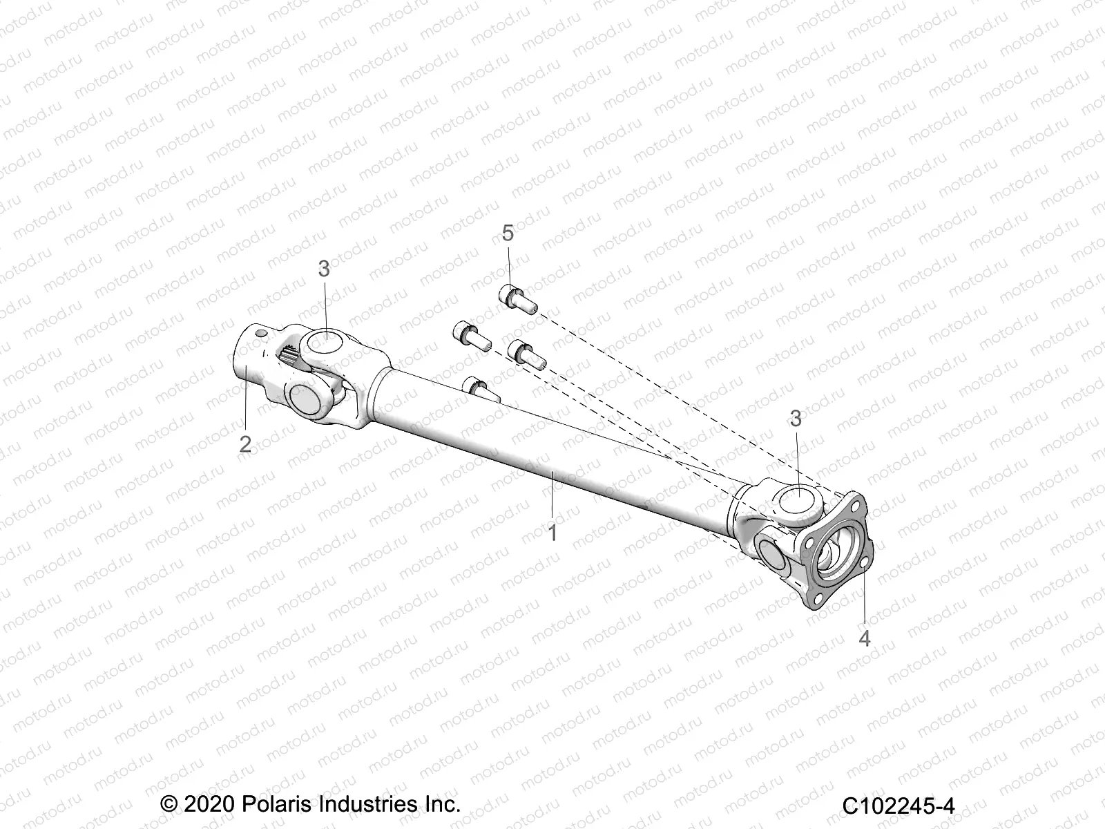 DRIVE TRAIN | DRIVE TRAIN, REAR PROP SHAFT - A20S6E57A1/3A1 (C102245-4)