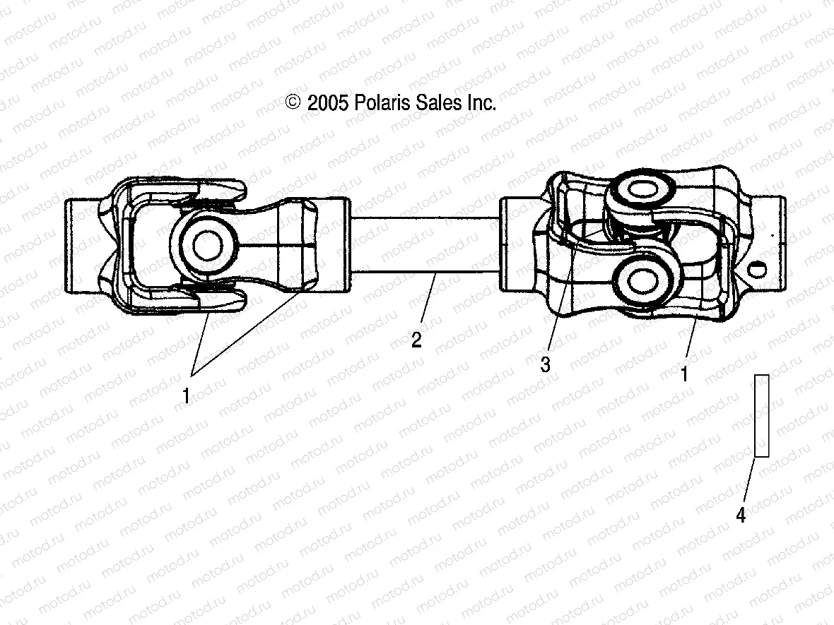 DRIVE TRAIN | DRIVE TRAIN, REAR PROP SHAFT (Built 8/22/07 and Before) - A08MN76AF/AL/AQ/AS/AX (49ATVSHAFTPROPRR08SP800)