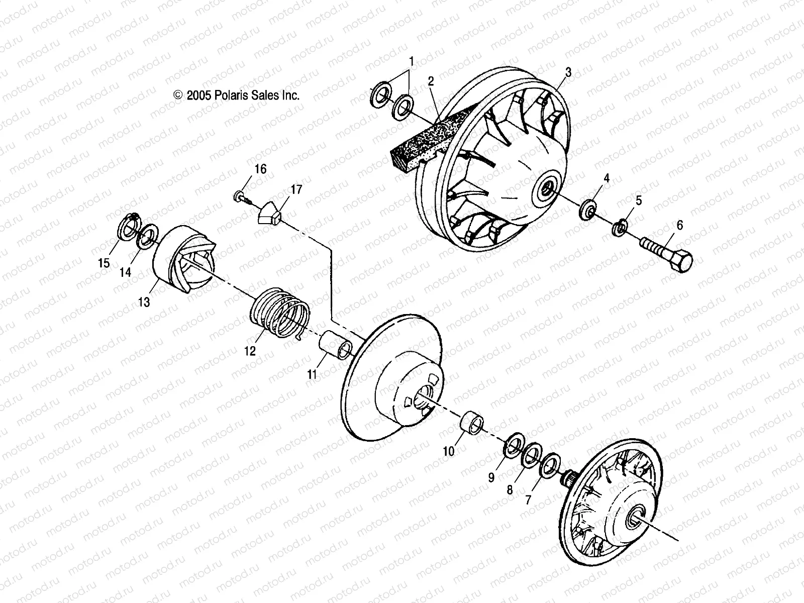 DRIVE TRAIN | DRIVE TRAIN, SECONDARY CLUTCH - A09CA32AA (4999202939920293B13)