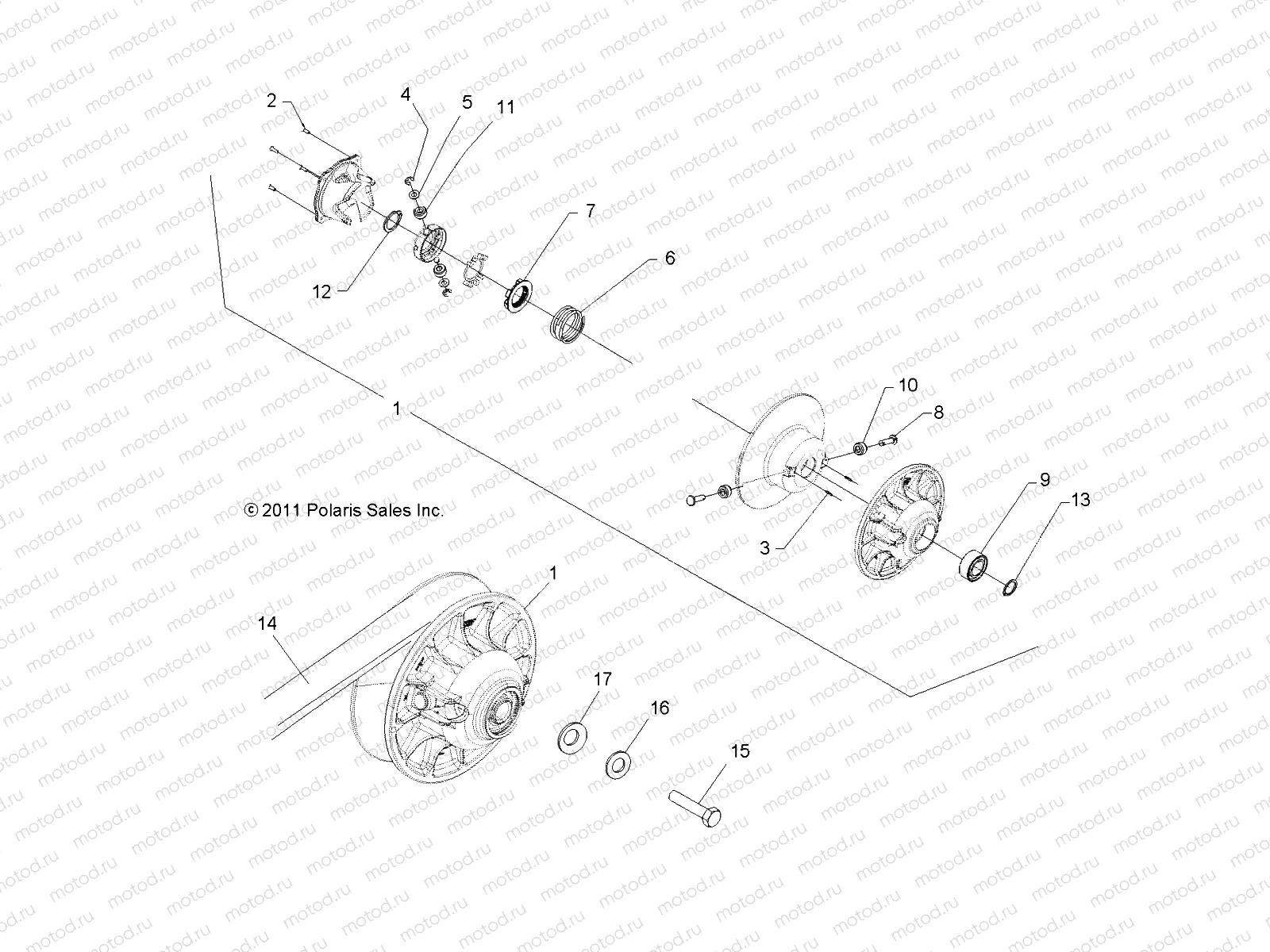 DRIVE TRAIN | DRIVE TRAIN, SECONDARY CLUTCH - A14YN8EAJ/EAT (49MVCLUTCHDRVN12SP850)