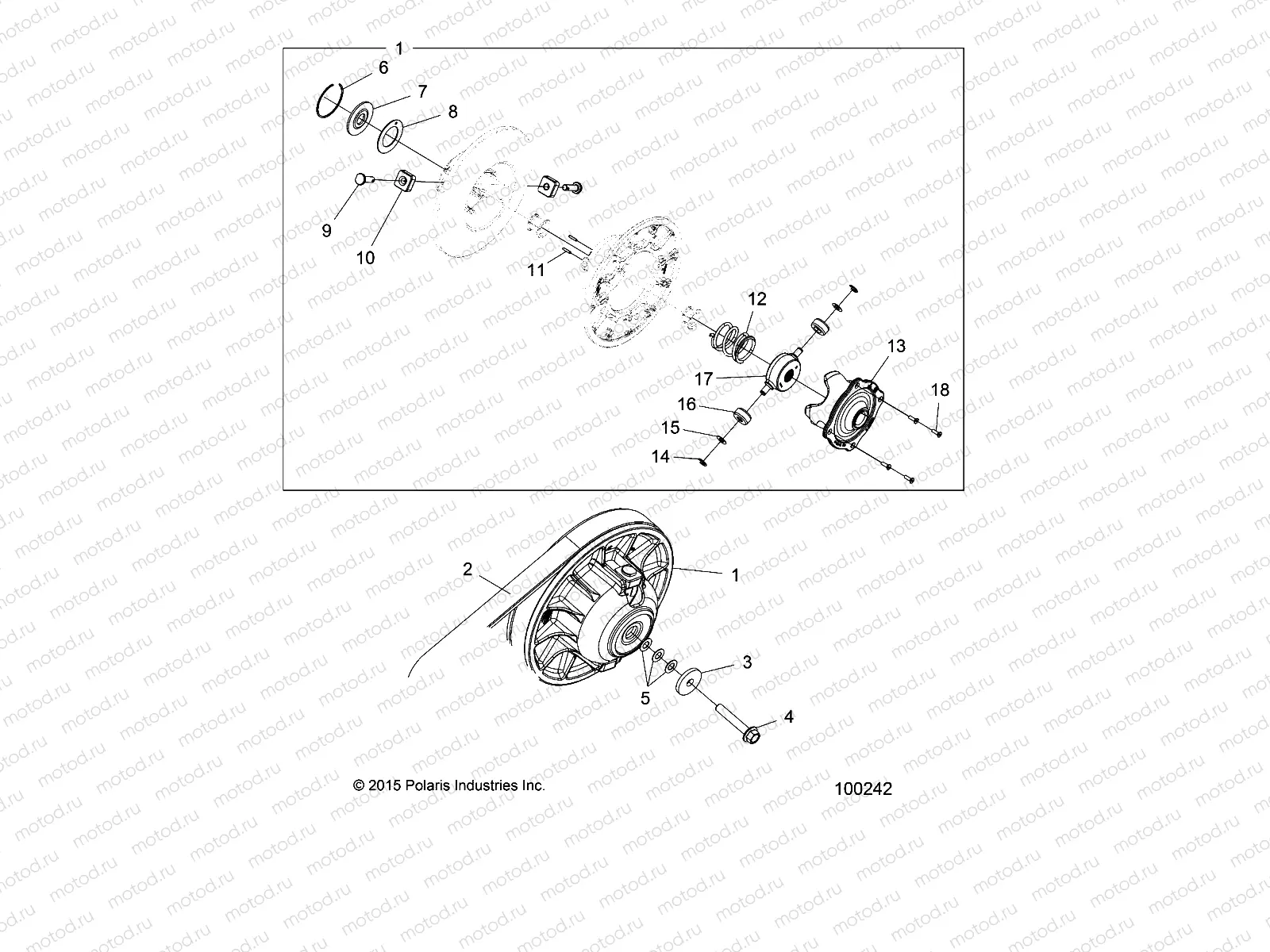 DRIVE TRAIN | DRIVE TRAIN, SECONDARY CLUTCH - A16SDC57C2